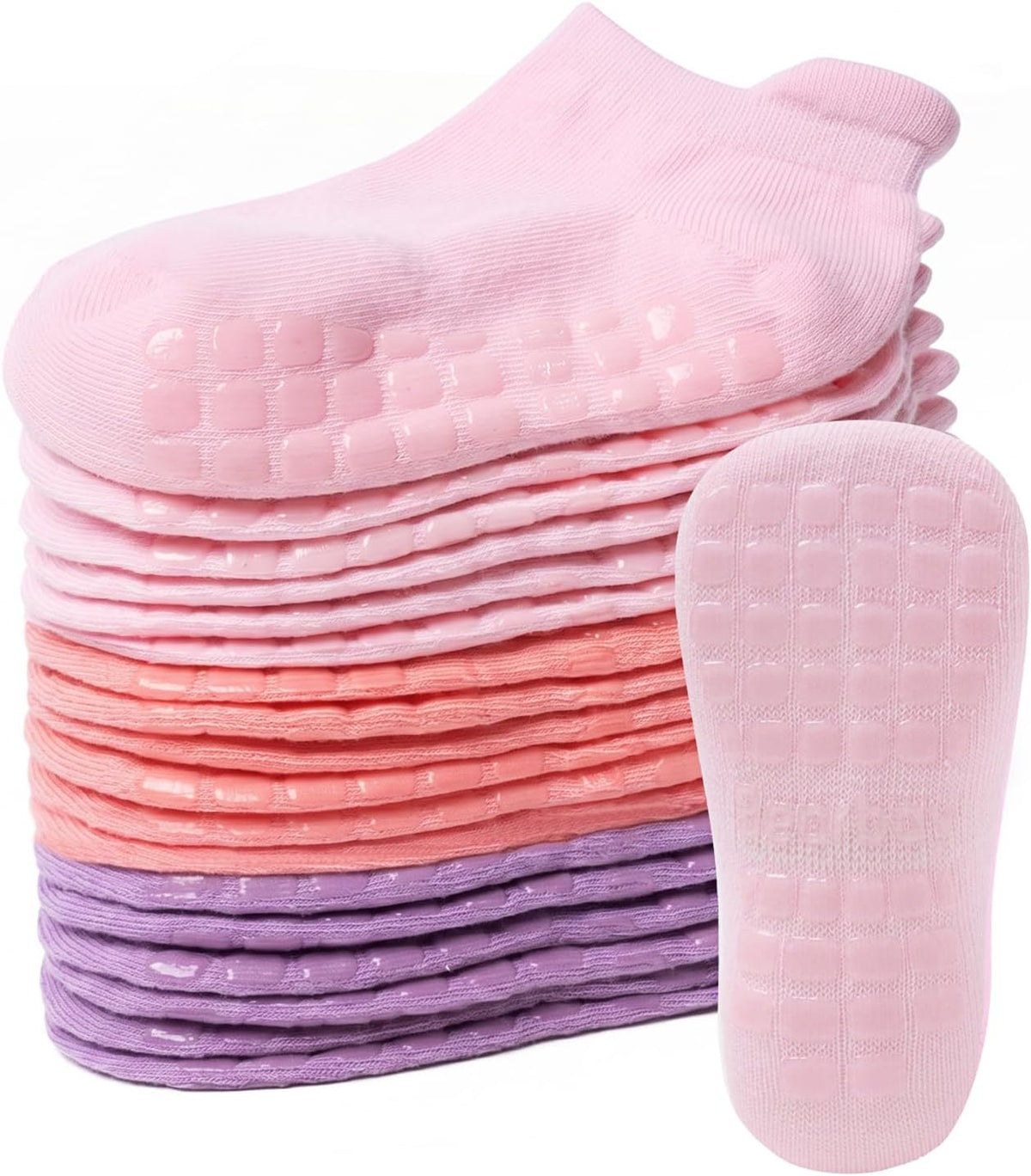 Non-Slip Baby Cotton Ankle Socks with Grippers for Toddler Walking