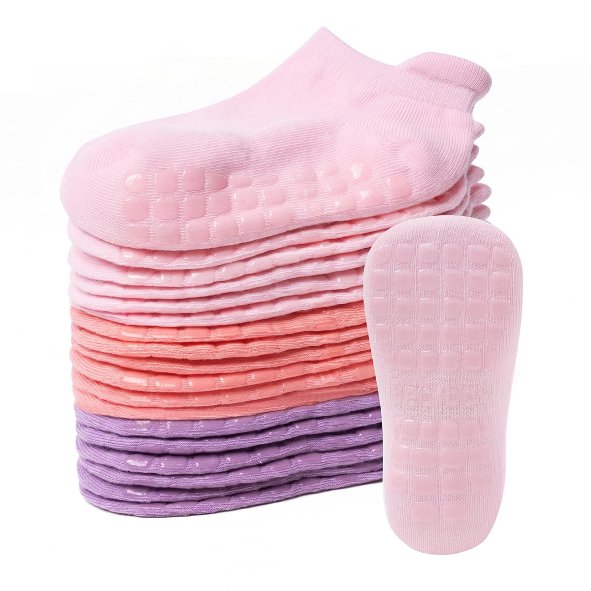 Non-Slip Baby Cotton Ankle Socks with Grippers for Toddler Walking