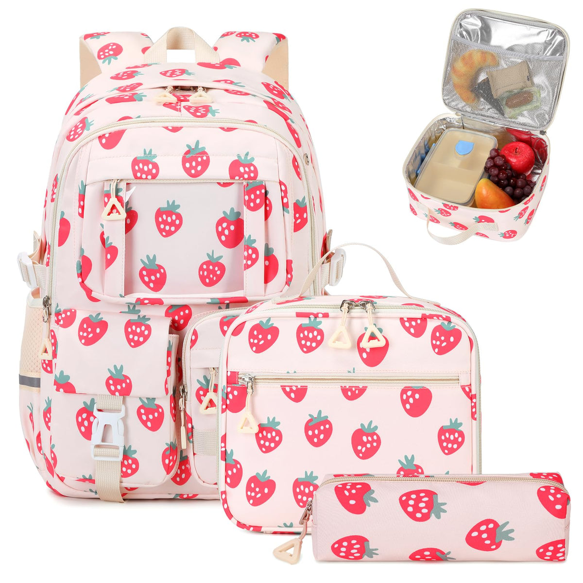 PIG PIG GIRL Kids Backpack for Girls - School Bags for Middle School Students - Book Bag for Elementary Primary - Kawaii Ita Backpack - Purple