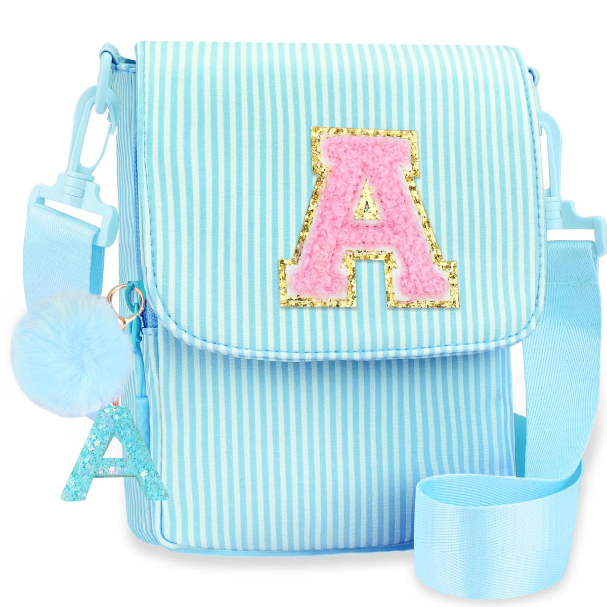 Crossbody Purse for Teen Girls Gifts - Girls Cell Phone Crossbody for Initial Kids Purse with Card Slots Personalized Pink R