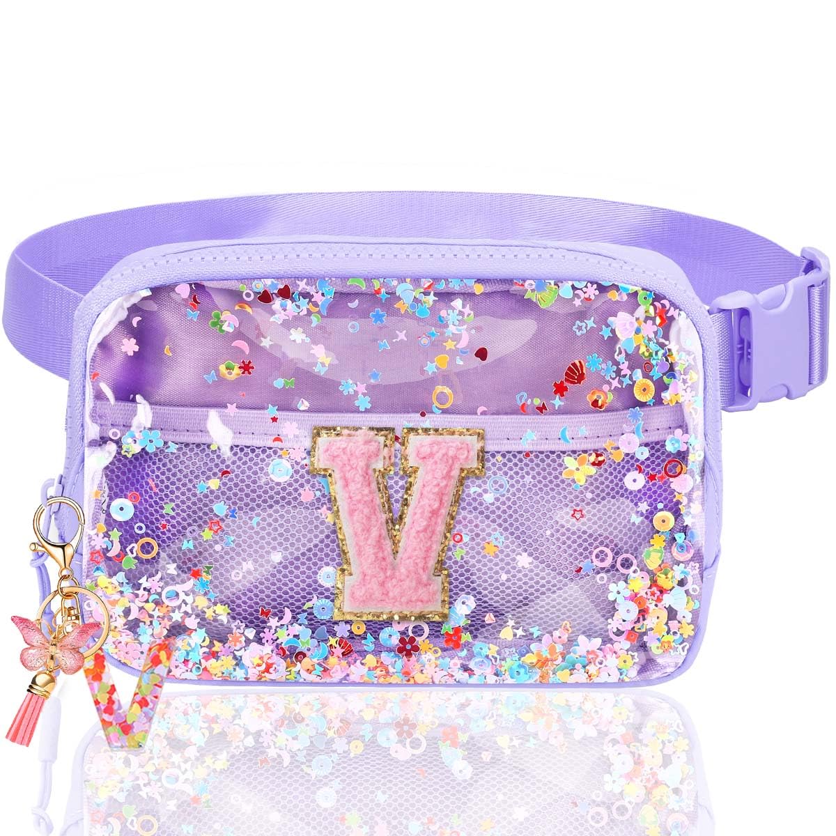 Fanny Pack for Girls Gift - Initial Letter Birthday Gifts for 4 5 6 7 8 9 Girl Crossbody Belt Bag Cute Personalized Trend Stuff Pink M