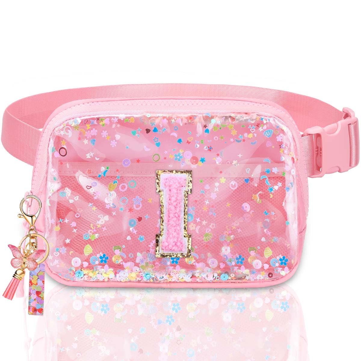 Fanny Pack for Girls Gift - Initial Letter Birthday Gifts for 4 5 6 7 8 9 Girl Crossbody Belt Bag Cute Personalized Trend Stuff Pink M
