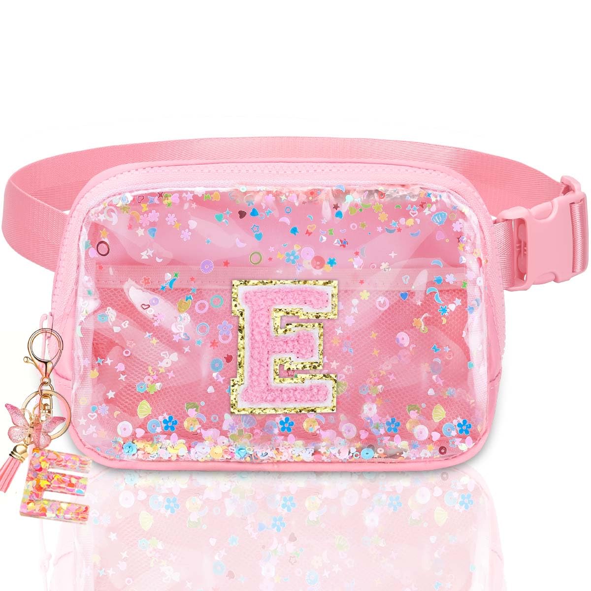 Fanny Pack for Girls Gift - Initial Letter Birthday Gifts for 4 5 6 7 8 9 Girl Crossbody Belt Bag Cute Personalized Trend Stuff Pink M