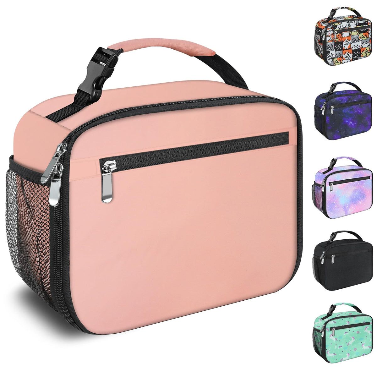 Kids Lunch Box for Boys Girls Lunch Bag Insulated Durable Lunchbox Children Lunch Tote Bag for School Grey