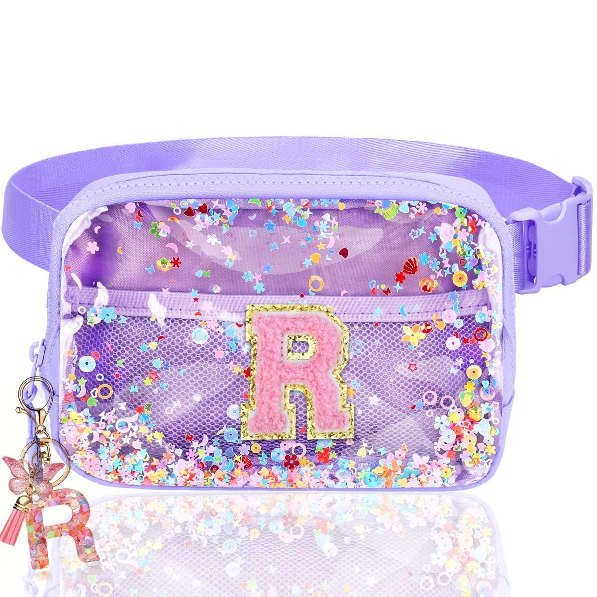 Fanny Pack for Girls Gift - Initial Letter Birthday Gifts for 4 5 6 7 8 9 Girl Crossbody Belt Bag Cute Personalized Trend Stuff Pink M