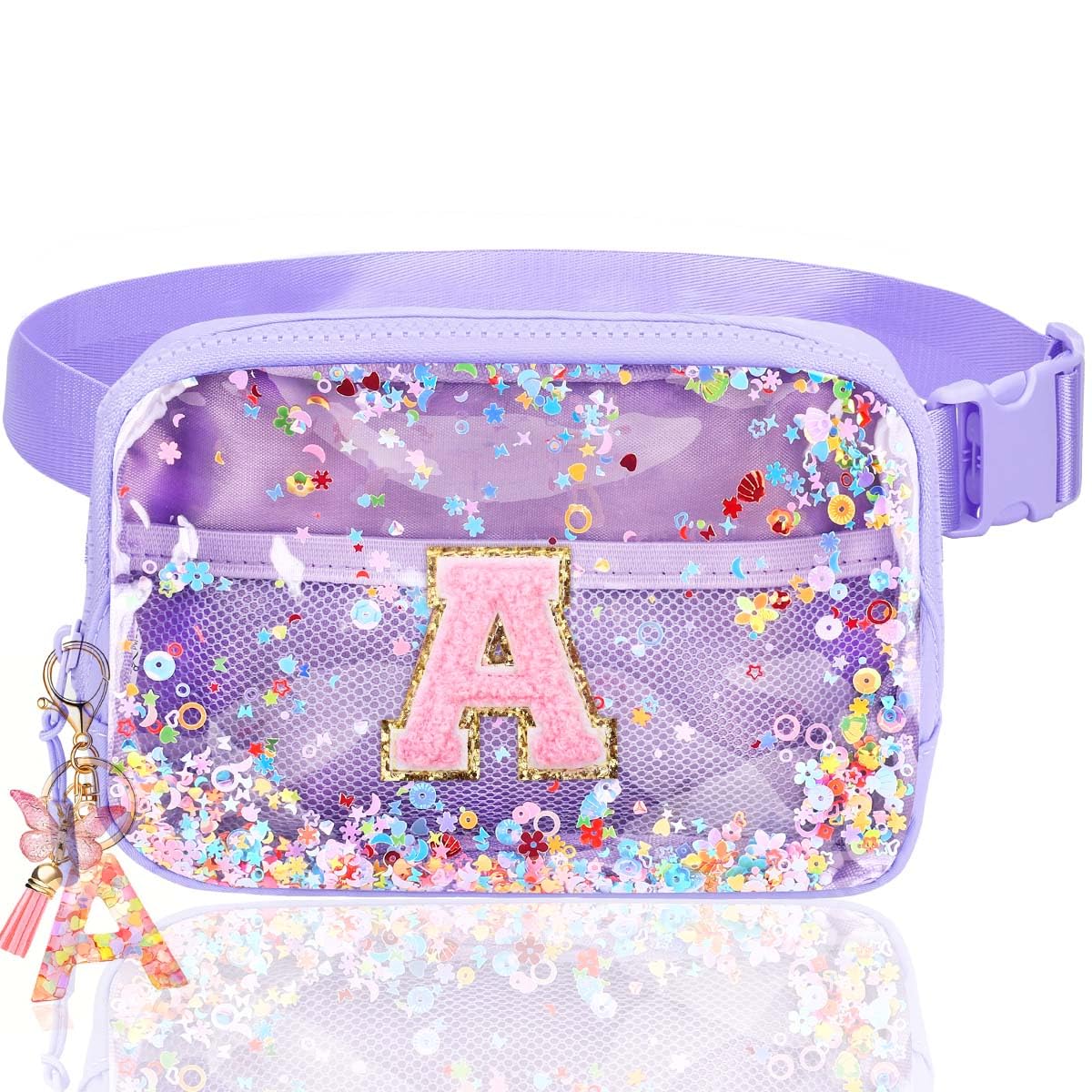 Fanny Pack for Girls Gift - Initial Letter Birthday Gifts for 4 5 6 7 8 9 Girl Crossbody Belt Bag Cute Personalized Trend Stuff Pink M