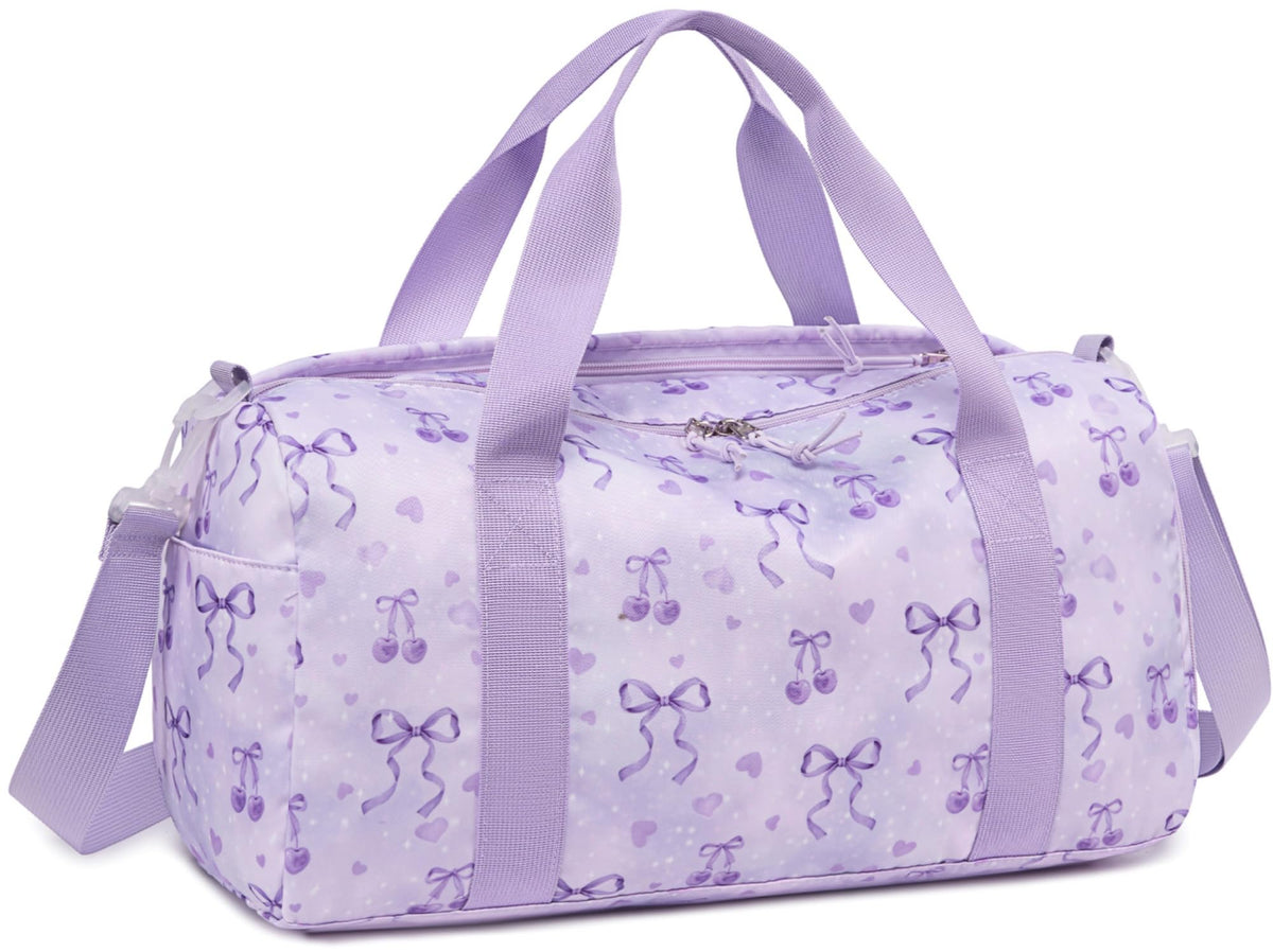 CAMTOP Kids Duffel Overnight Bag Boys Girls Toddler Weekender Carry-On Personalized Tote for Travel Gym Sport (A-Blue Dinosaur)