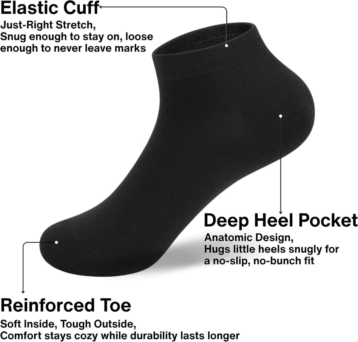 GENTABY Toddler Socks 25 Pairs Kids Ankle Socks for Boys Girls 1-14 Years