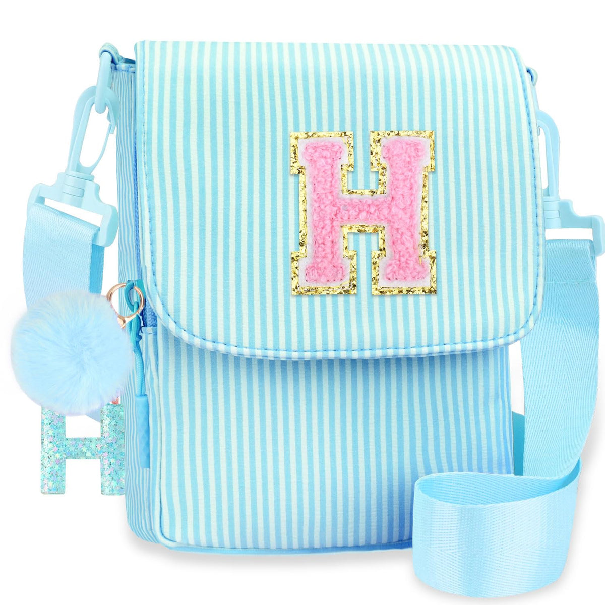 Crossbody Purse for Teen Girls Gifts - Girls Cell Phone Crossbody for Initial Kids Purse with Card Slots Personalized Pink R