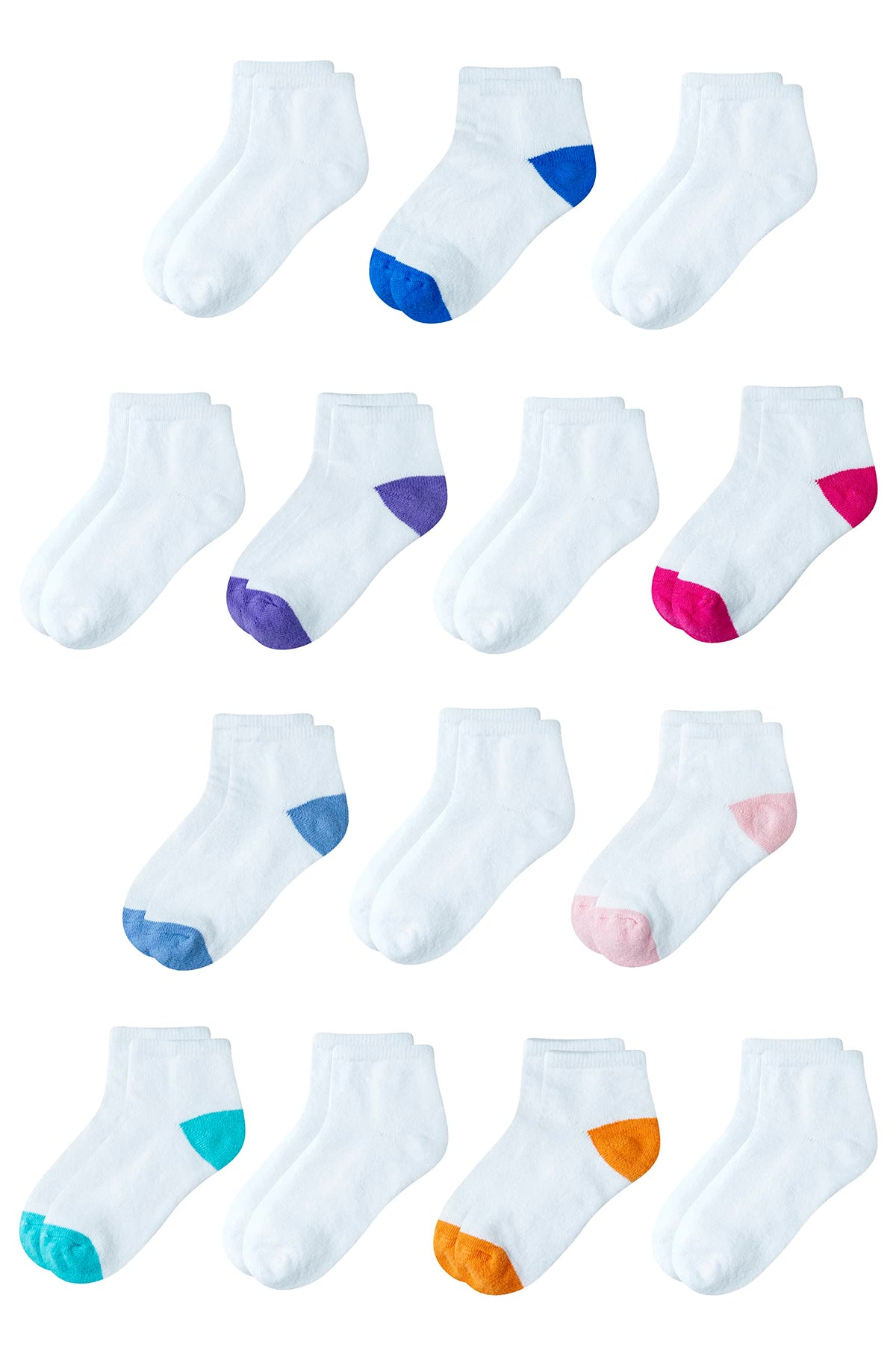Amazon Essentials Unisex Kids and Toddlers' Cotton Ankle Socks with Cushioned Sole for Boys Girls Toddlers, 14 Pairs