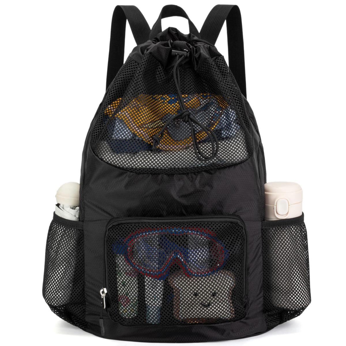 Swim Bag for Kids Mesh Drawstring Backpack for Boys Sport Gym Sackpack