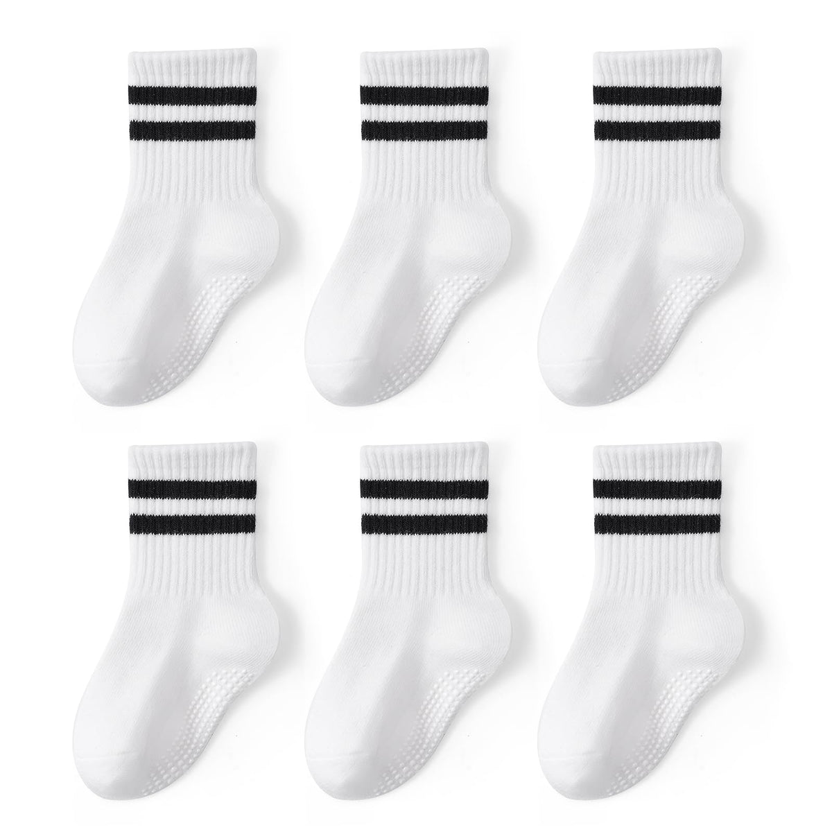 Non-Slip Baby Cotton Ankle Socks with Grippers for Toddler Walking