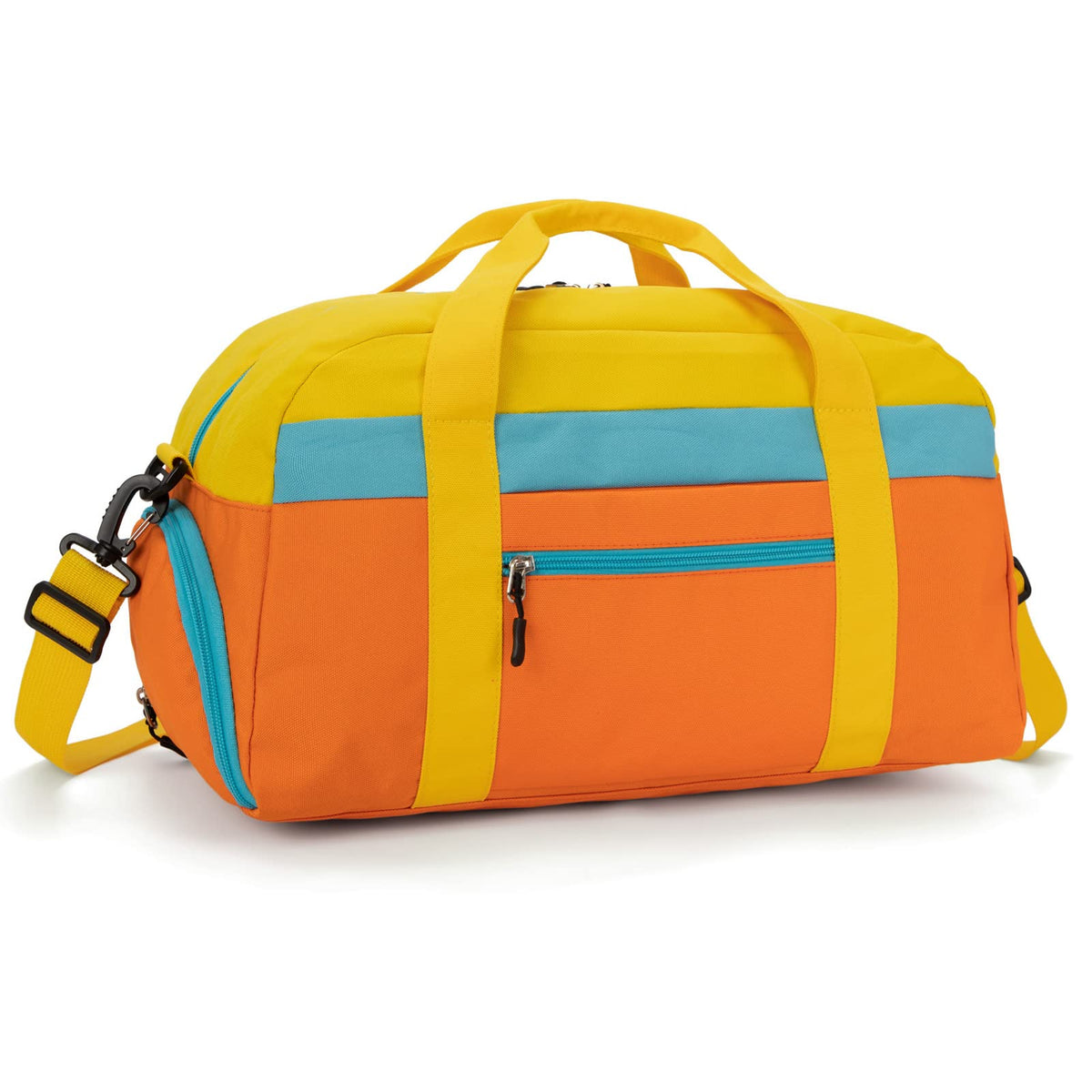 Small Kids Duffle Bag for Boys or Girls, 18" Length, Blue Green