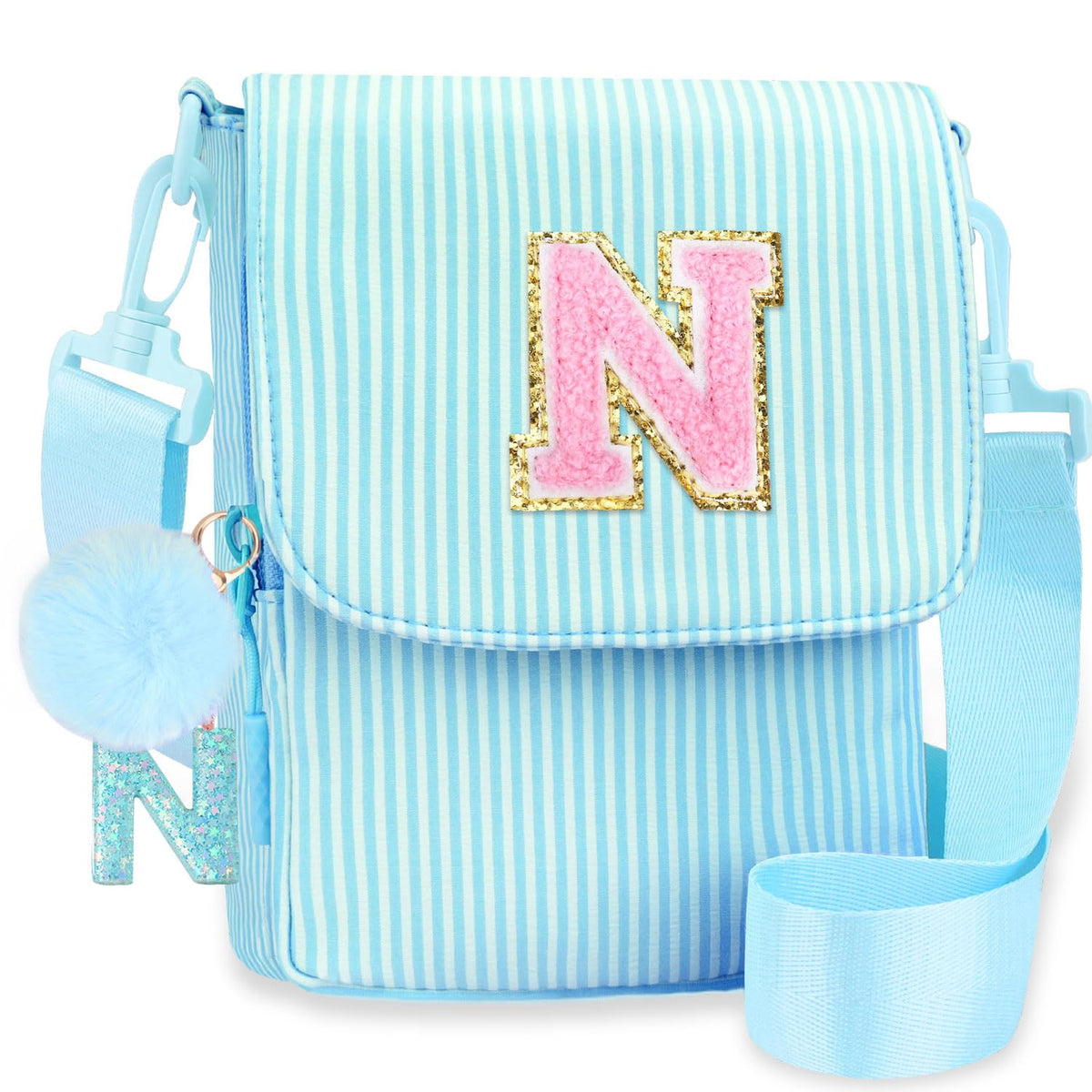 Crossbody Purse for Teen Girls Gifts - Girls Cell Phone Crossbody for Initial Kids Purse with Card Slots Personalized Pink R