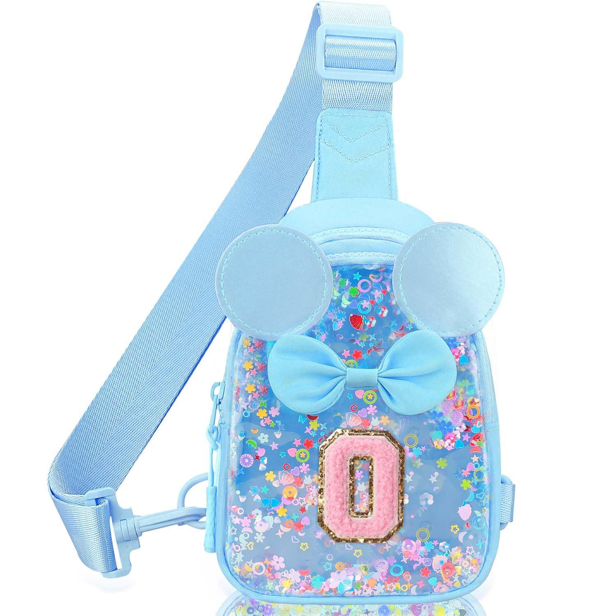 Initial Sling Bag for Girls - 3-7 Year Old Girl Birthday Gifts, Clear Letter Small Crossbody Bag Purses Toddler Kid Gifts Stuff Pink L