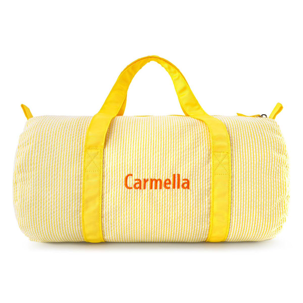 MT WORLD Personalized Duffle Bag for Kid Seersucker Cloth Overnight Duffel Bag with Name Toddler Travel Bag Custom Weekender Bag Child Small Sports Gym Ballet Dance bag Little Girls Boys (Light Blue)