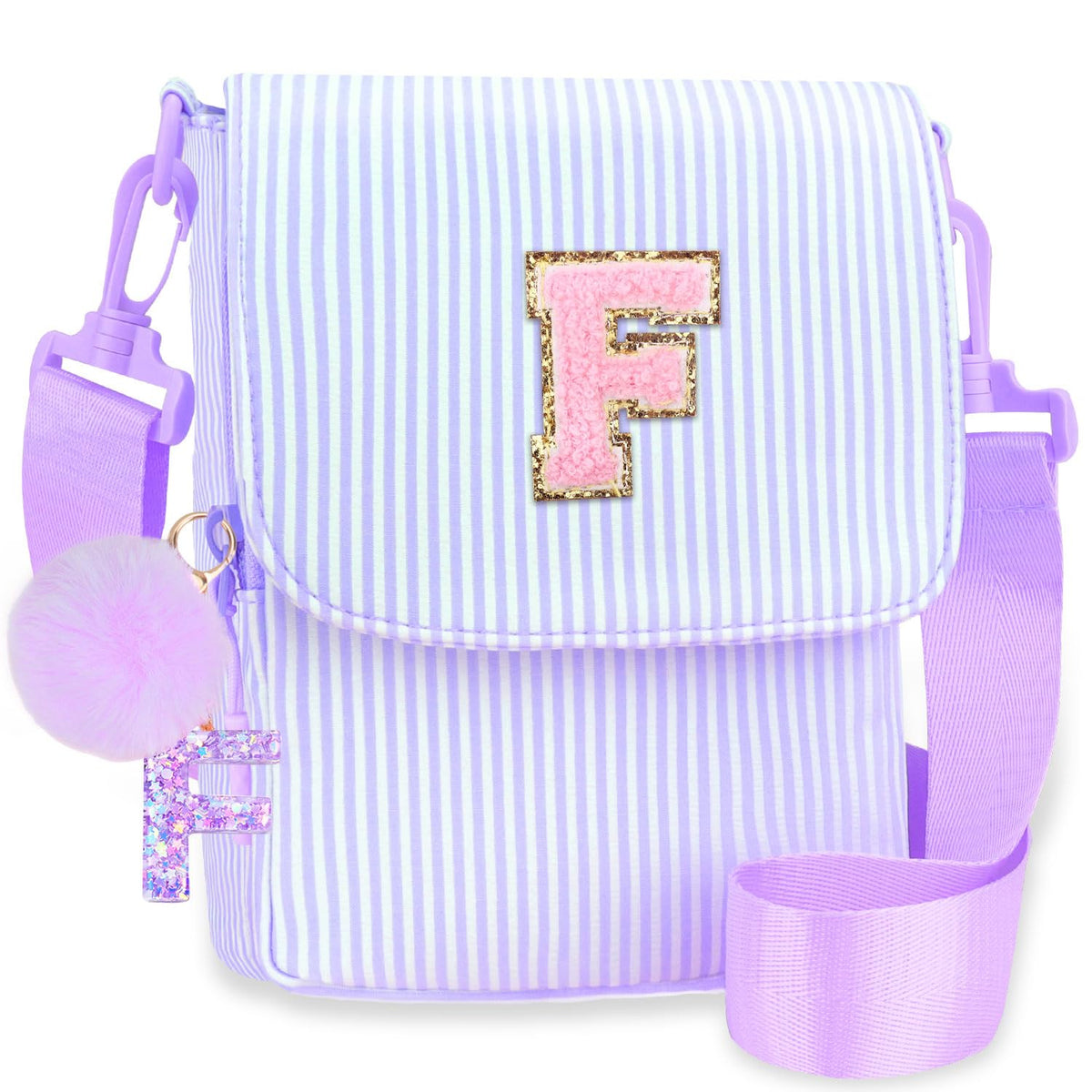 Crossbody Purse for Teen Girls Gifts - Girls Cell Phone Crossbody for Initial Kids Purse with Card Slots Personalized Pink R