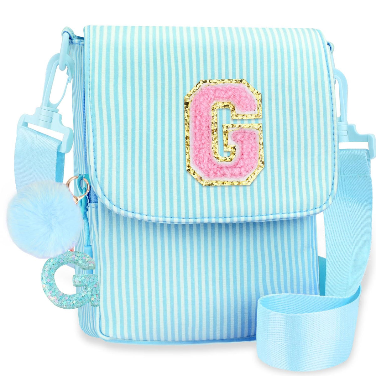 Crossbody Purse for Teen Girls Gifts - Girls Cell Phone Crossbody for Initial Kids Purse with Card Slots Personalized Pink R