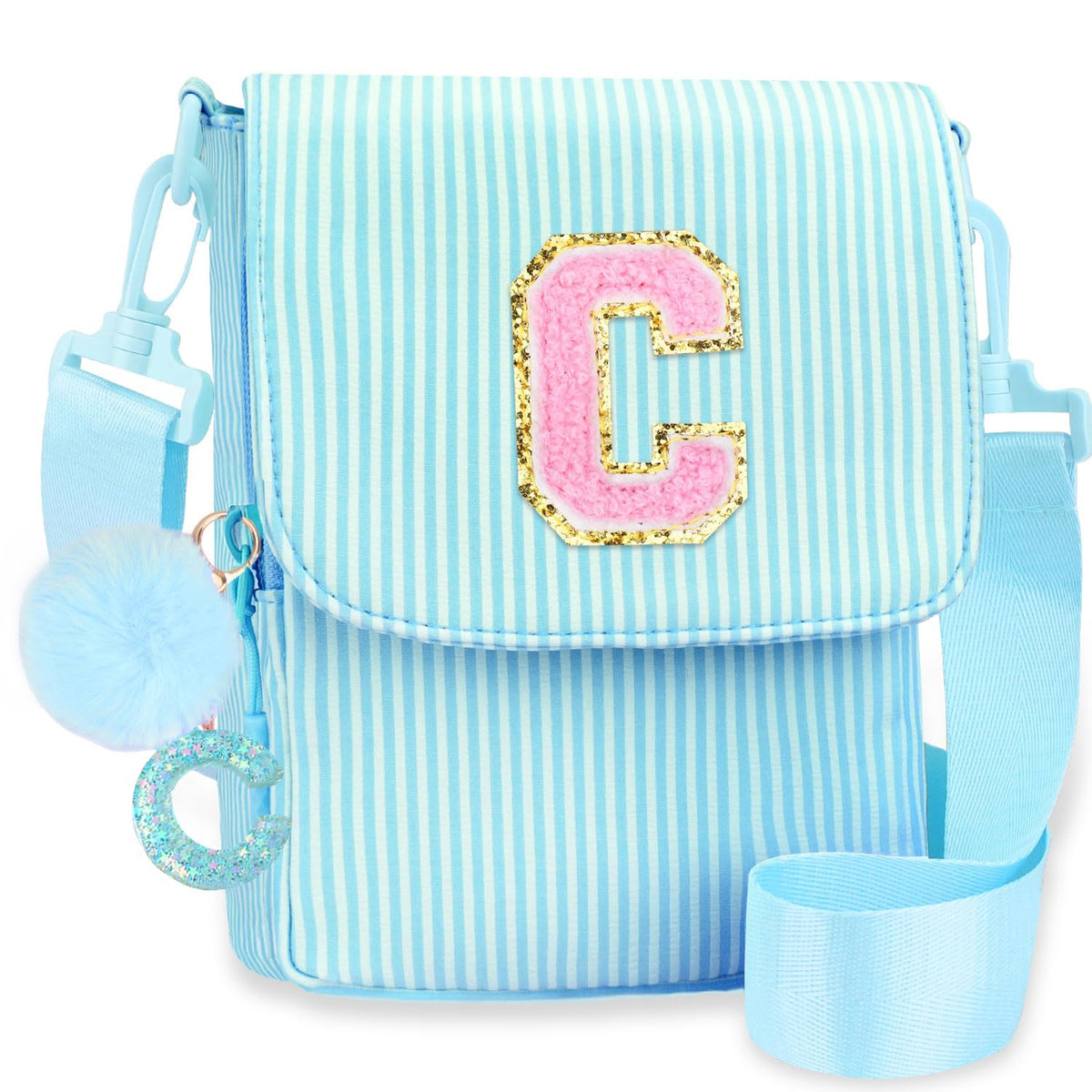 Crossbody Purse for Teen Girls Gifts - Girls Cell Phone Crossbody for Initial Kids Purse with Card Slots Personalized Pink R