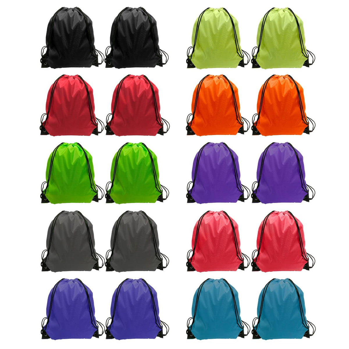 GoodtoU Drawstring Bags Bulk 40 Pack, Drawstring Backpack Cinch Bags for Kids & Adults, Lightweight Nylon String Backpacks for School Gym Travel Party Favors Goodie Bags Events Party Favors & Homeless