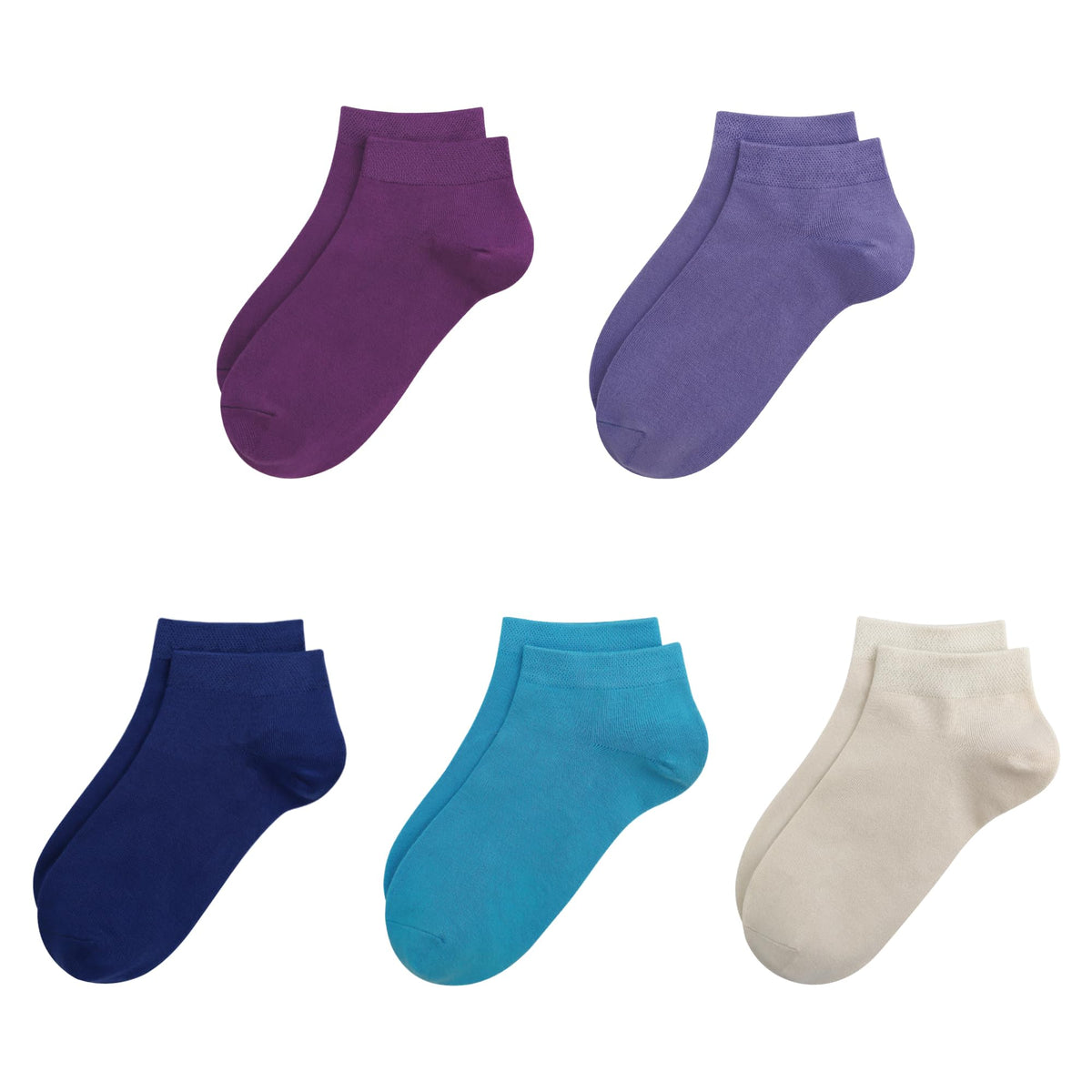 SERISIMPLE Viscose Bamboo School Socks Ankle Super Soft Kids Socks Stretch Cuffs Athletic Socks Odor Anti-odor 5 Pairs