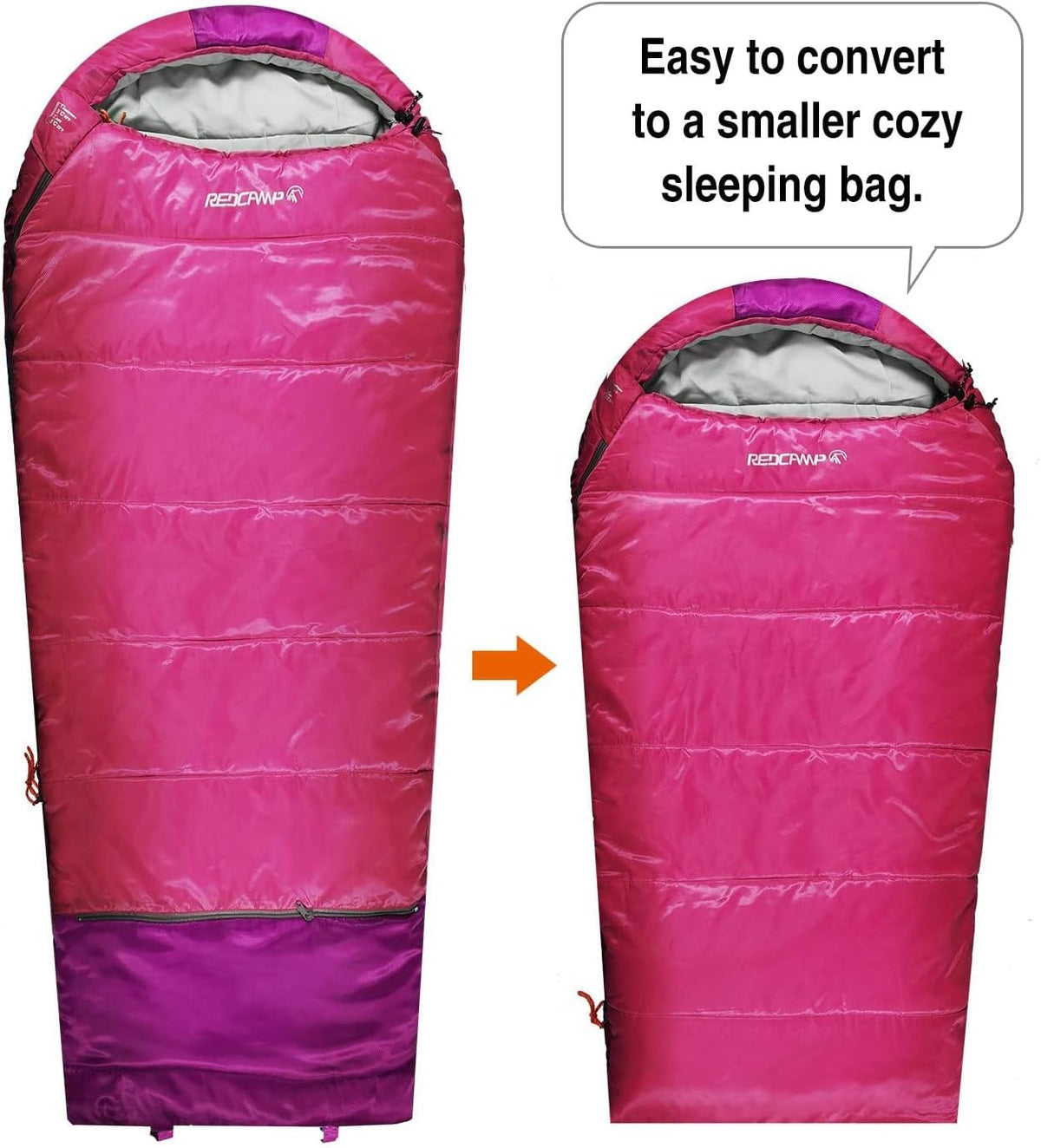 REDCAMP Kids Mummy Sleeping Bag for Camping