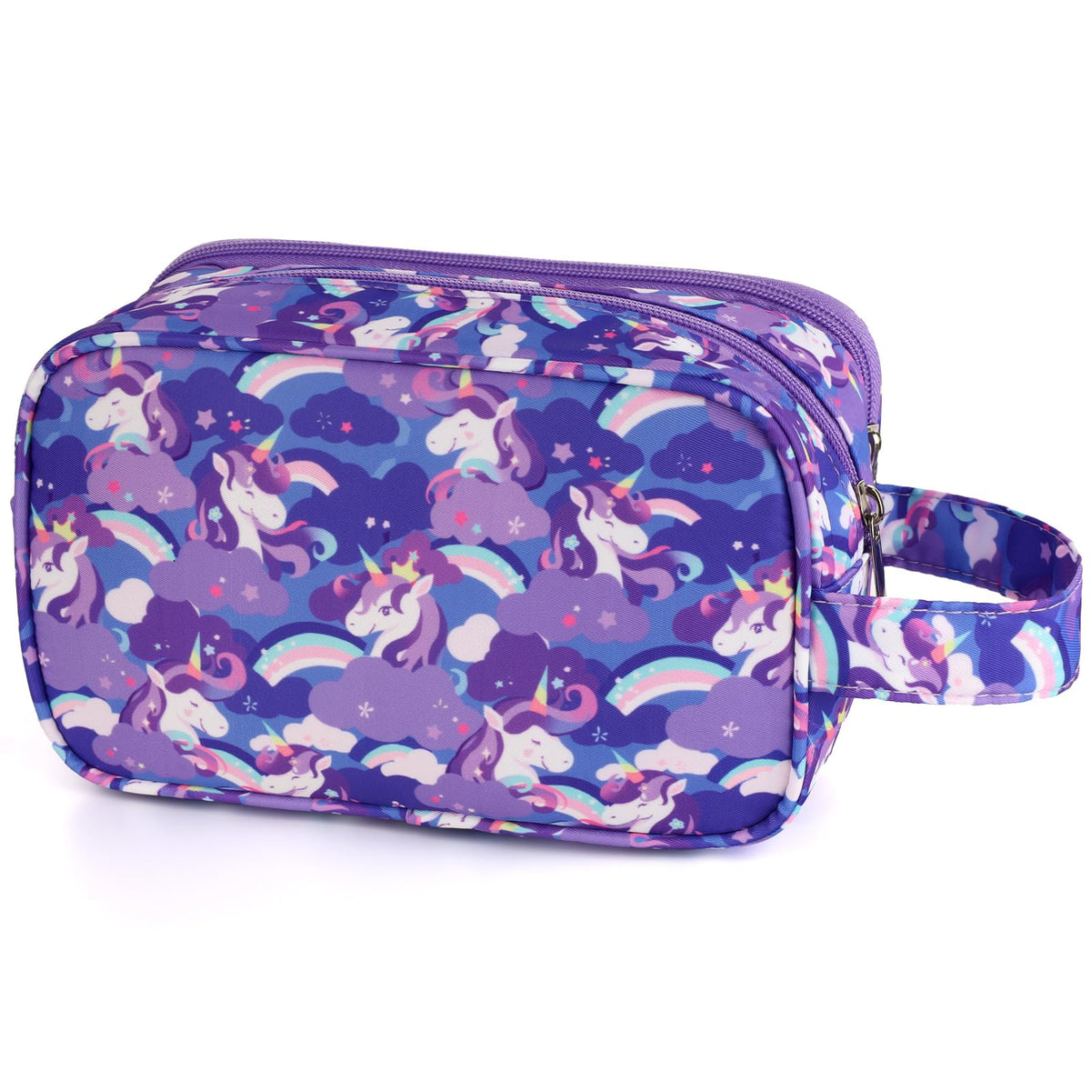 Kids Toiletry Bag for Girls, Travel Toiletry Bag for Little Young Girls Cosmetic Bag Makeup Bag Waterproof Hanging Wash Bag Toddler Toiletries, Candy Pink
