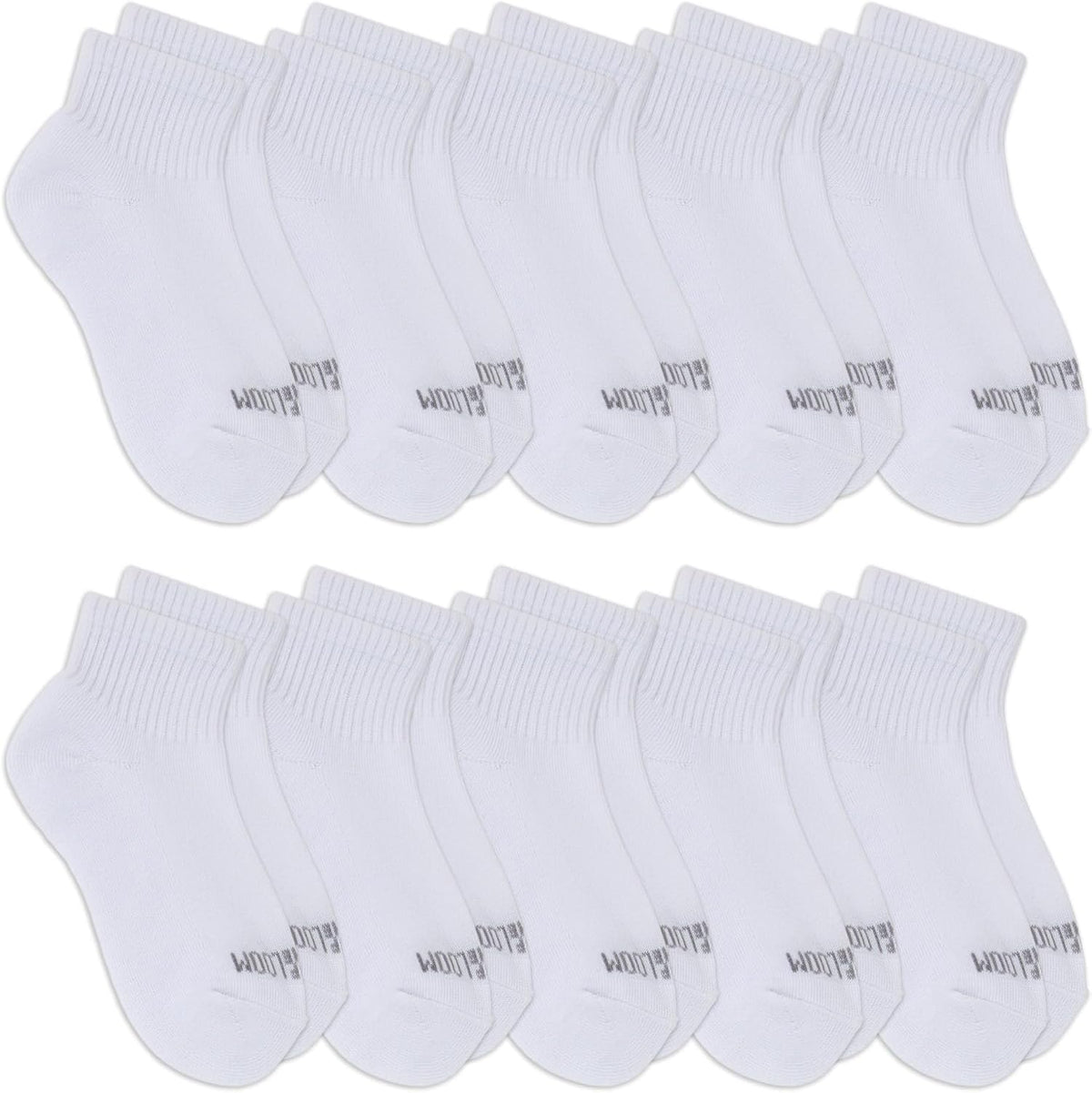 Fruit of the Loom Girl's Everyday Essential Soft Cushion Socks