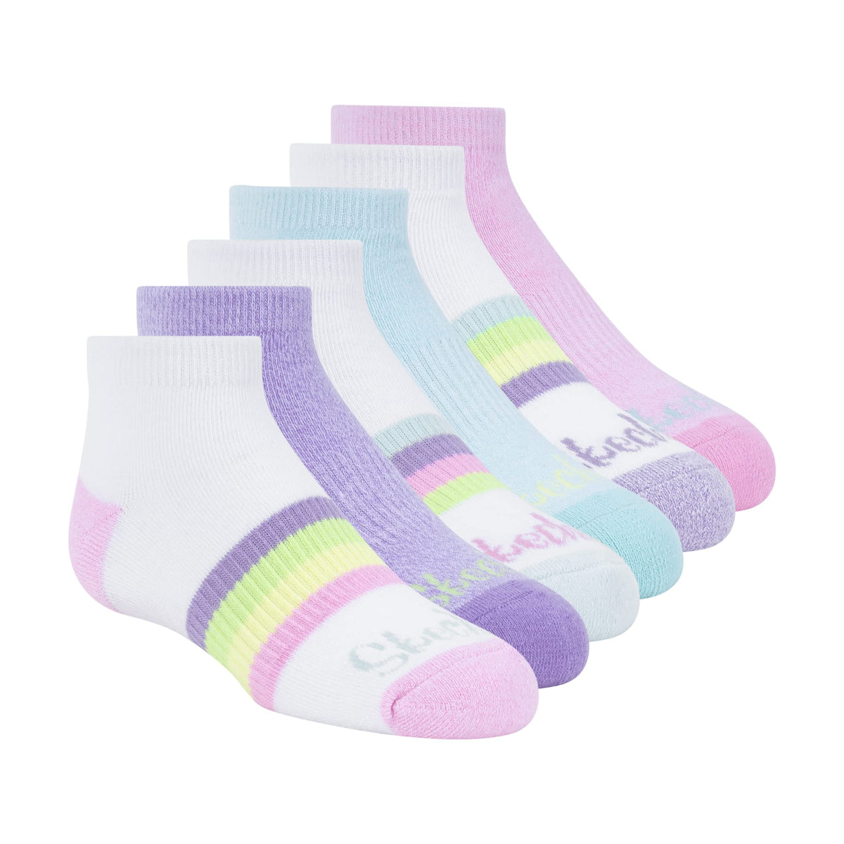 Skechers Girls' 6 Pack Low Cut Socks