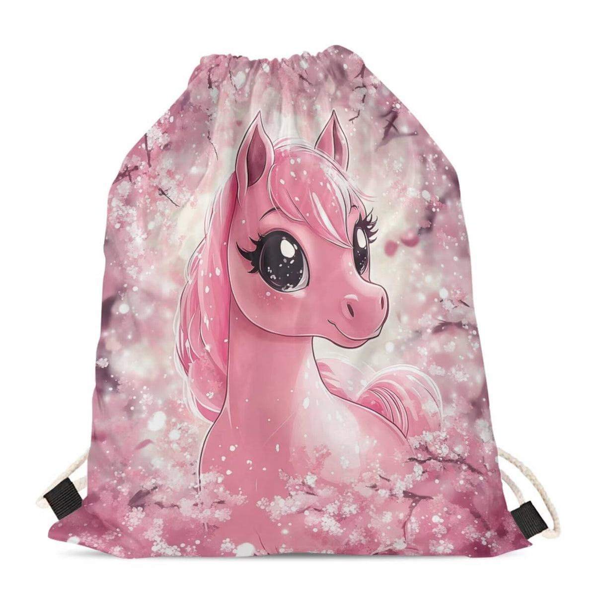 Upetstory Sunflower Giraffe Drawstring Backpack Cinch Sackpack for Women Medium Gym Bag Lightweight Draw String Bag Sports Yoga Rucksack Swim Travel Day Pack