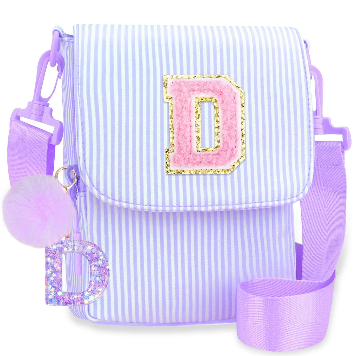 Crossbody Purse for Teen Girls Gifts - Girls Cell Phone Crossbody for Initial Kids Purse with Card Slots Personalized Pink R