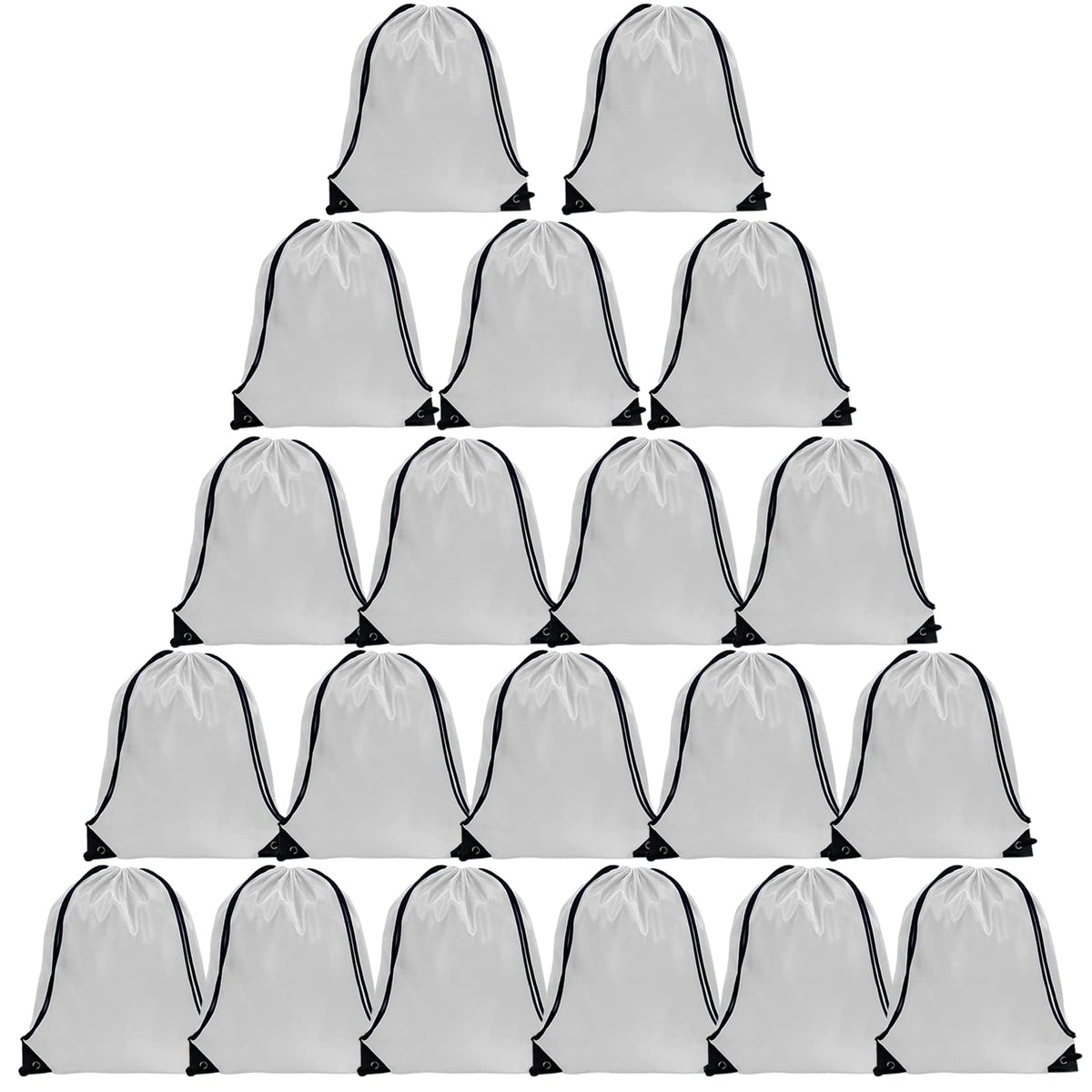 GoodtoU Drawstring Bags Bulk 40 Pack, Drawstring Backpack Cinch Bags for Kids & Adults, Lightweight Nylon String Backpacks for School Gym Travel Party Favors Goodie Bags Events Party Favors & Homeless