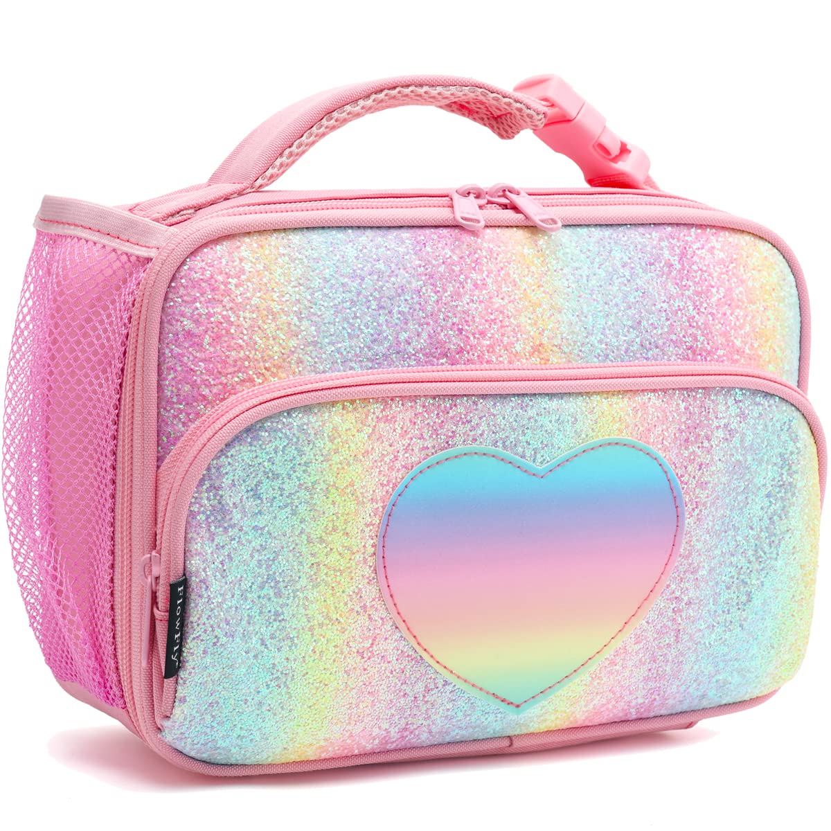 FlowFly Kids Lunch box Insulated Soft Bag Mini Cooler Back to School Thermal Meal Tote Kit for Girls, Boys, Car