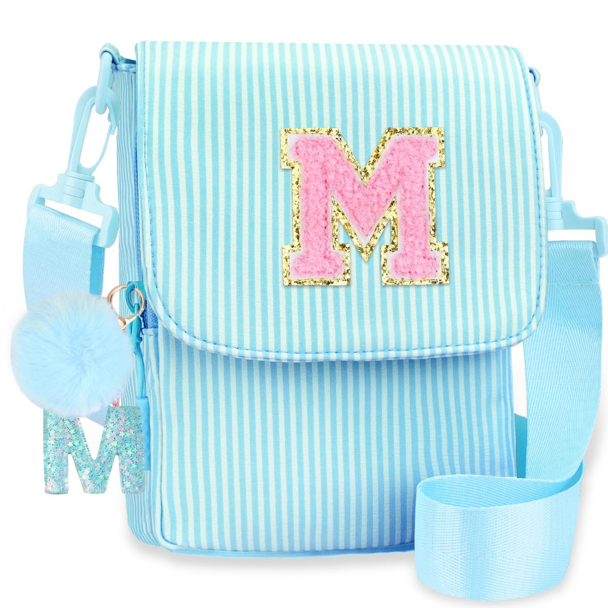 Crossbody Purse for Teen Girls Gifts - Girls Cell Phone Crossbody for Initial Kids Purse with Card Slots Personalized Pink R