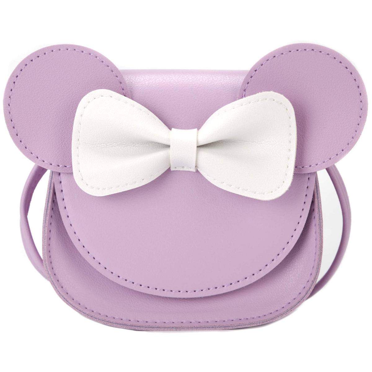 Little Mouse Ear Bow Crossbody Purse,PU Shoulder Handbag for Kids Girls Toddlers