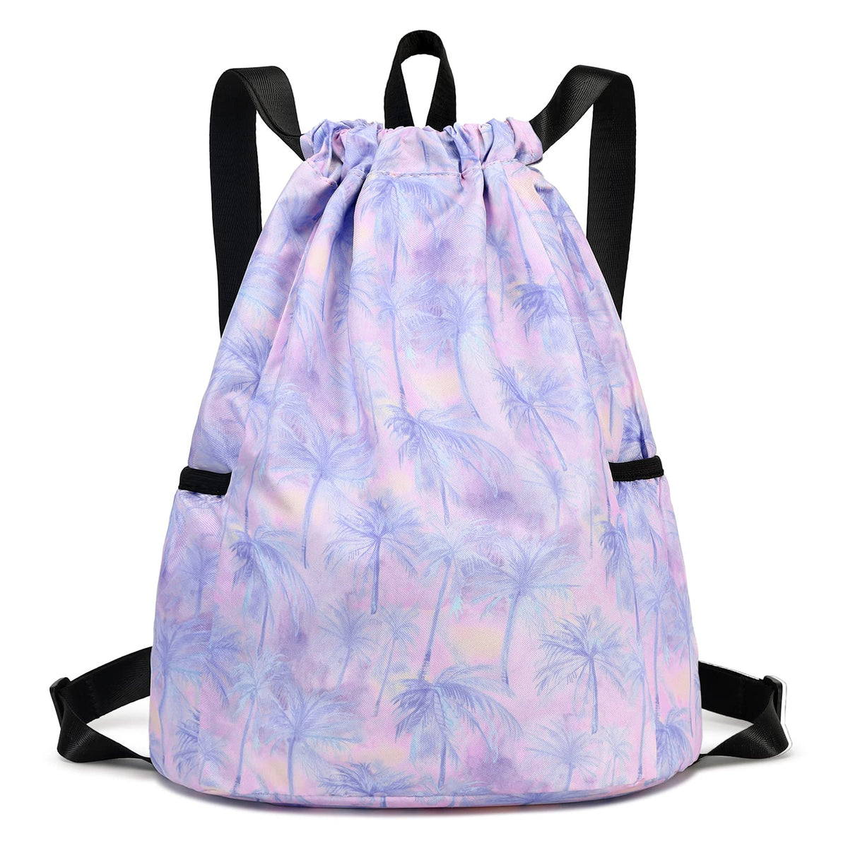 Children Boy Girl Ocean Shark Print Drawstring Backpack Outdoor Casaul Portable Shoulder Bag Swim Gymsack Sack Pack Dark Blue