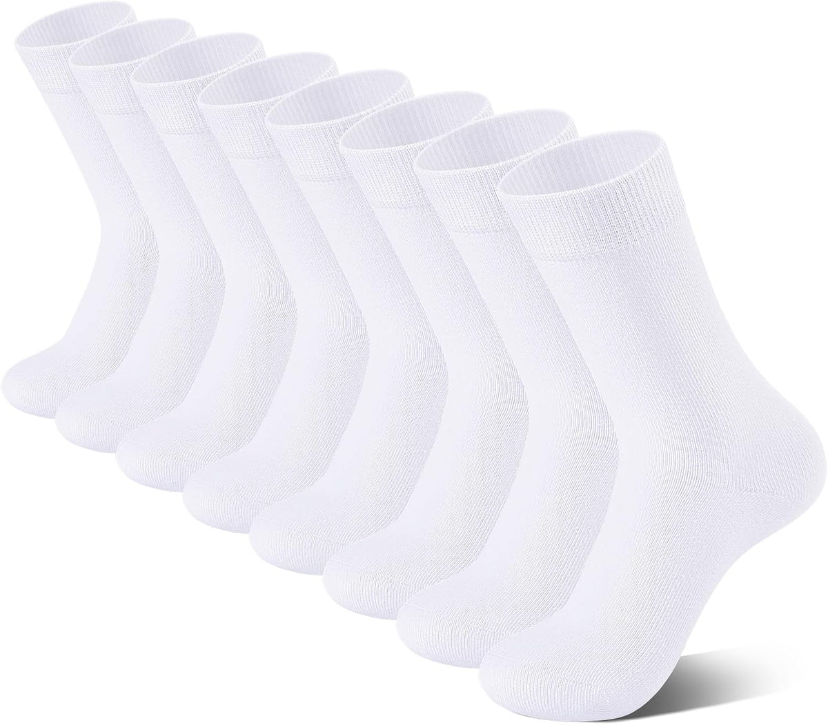 8 Pairs Kids Socks for Boys Girls Crew Dress Athletic School Cotton Socks