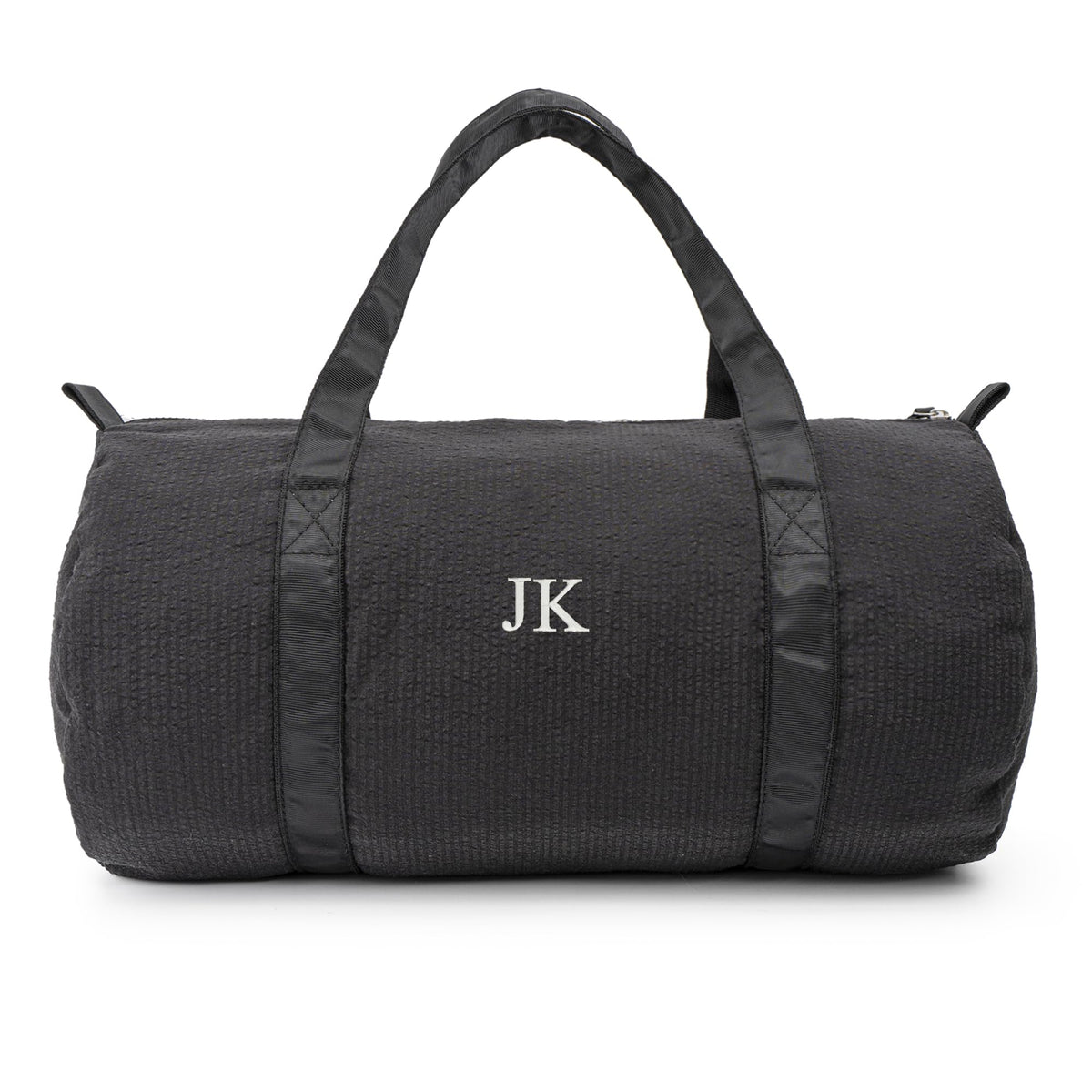 MT WORLD Personalized Duffle Bag for Kid Seersucker Cloth Overnight Duffel Bag with Name Toddler Travel Bag Custom Weekender Bag Child Small Sports Gym Ballet Dance bag Little Girls Boys (Light Blue)