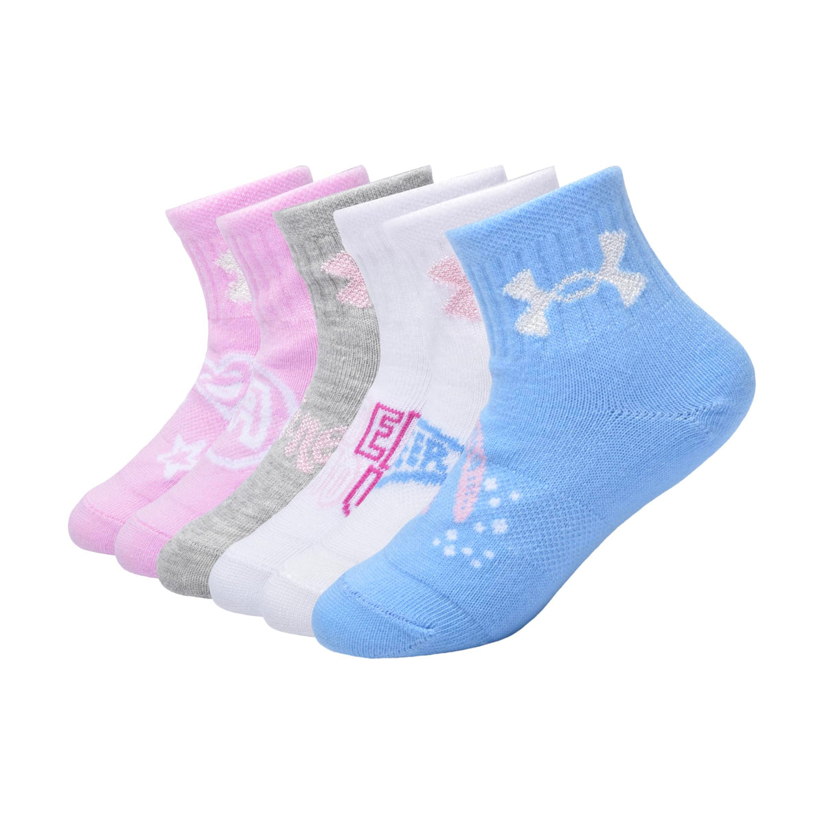 Under Armour girls Multi Pack Quarter Sock