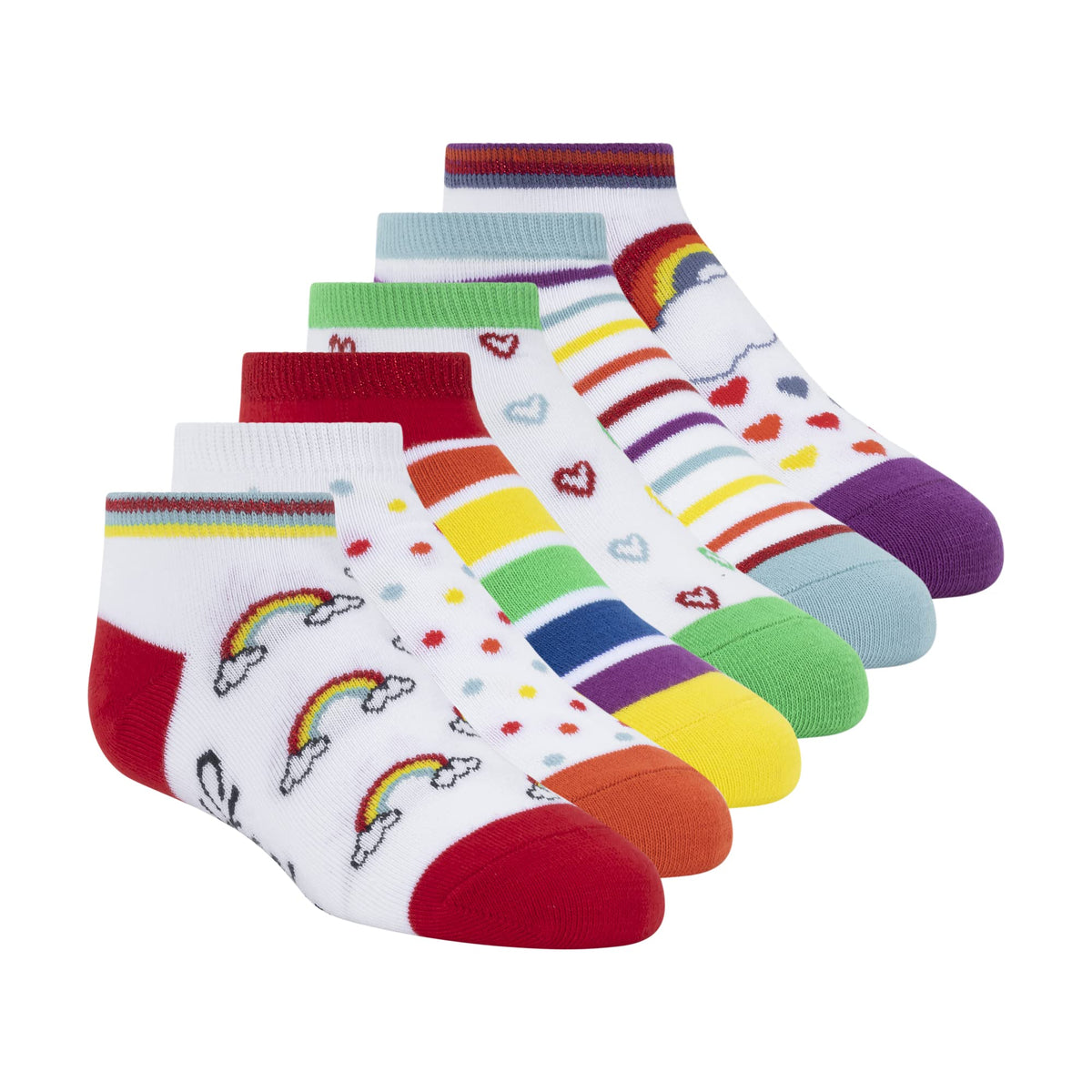 Skechers Girls' 6 Pack Low Cut Socks