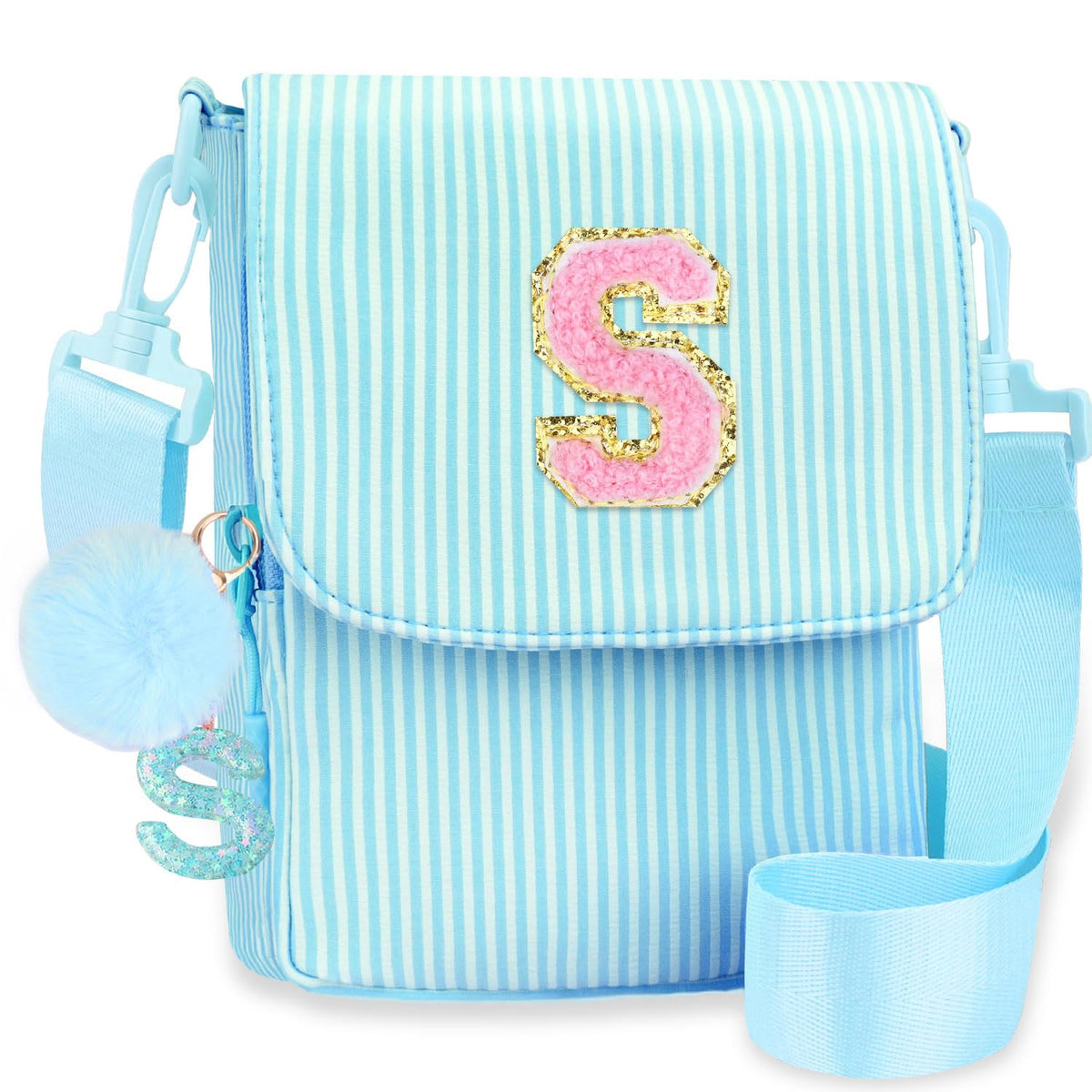 Crossbody Purse for Teen Girls Gifts - Girls Cell Phone Crossbody for Initial Kids Purse with Card Slots Personalized Pink R