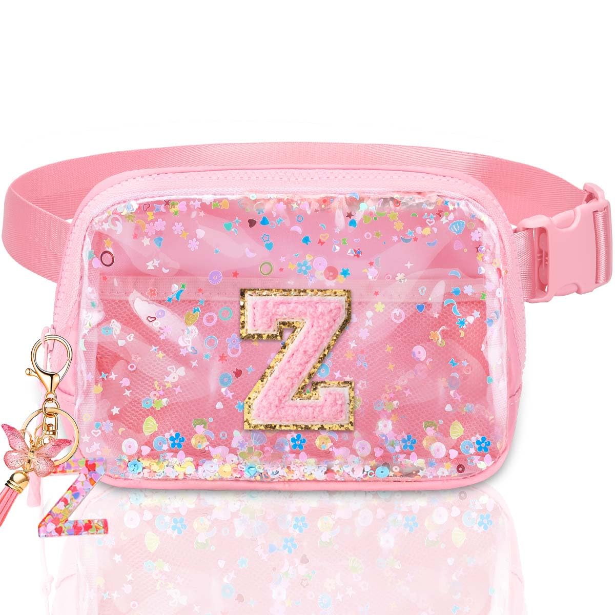 Fanny Pack for Girls Gift - Initial Letter Birthday Gifts for 4 5 6 7 8 9 Girl Crossbody Belt Bag Cute Personalized Trend Stuff Pink M