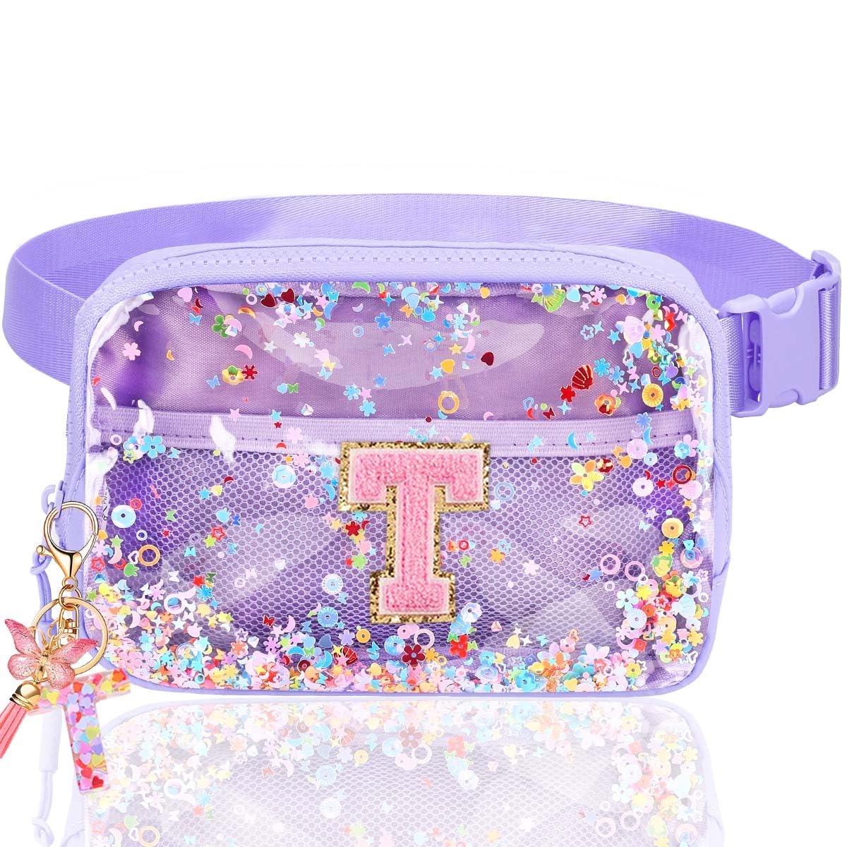 Fanny Pack for Girls Gift - Initial Letter Birthday Gifts for 4 5 6 7 8 9 Girl Crossbody Belt Bag Cute Personalized Trend Stuff Pink M