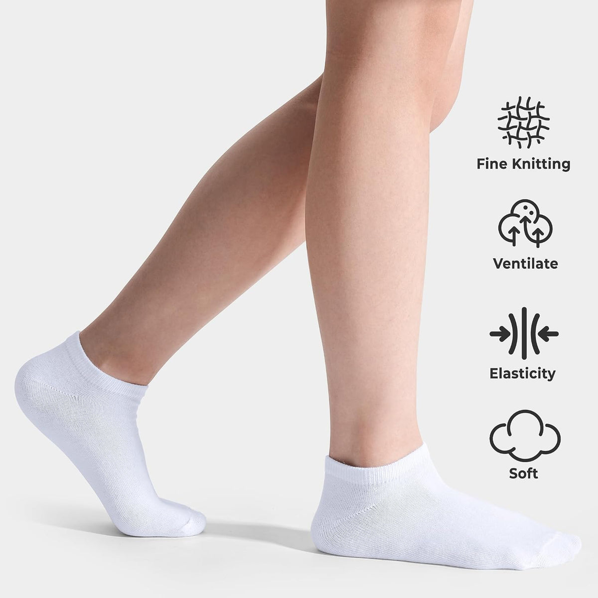 BOOPH 15Pcs Kids Socks for Boys Girls Cushion Low Cut Athletic Ankle Socks