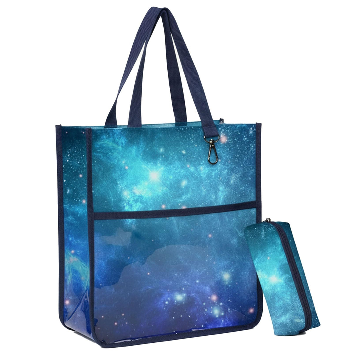 Kids Cute Tote Bags for Boys Girls Ages 4-16,Handbags with Pencil Case, Book Tote Bags with Zipper for School and Playtime (green)