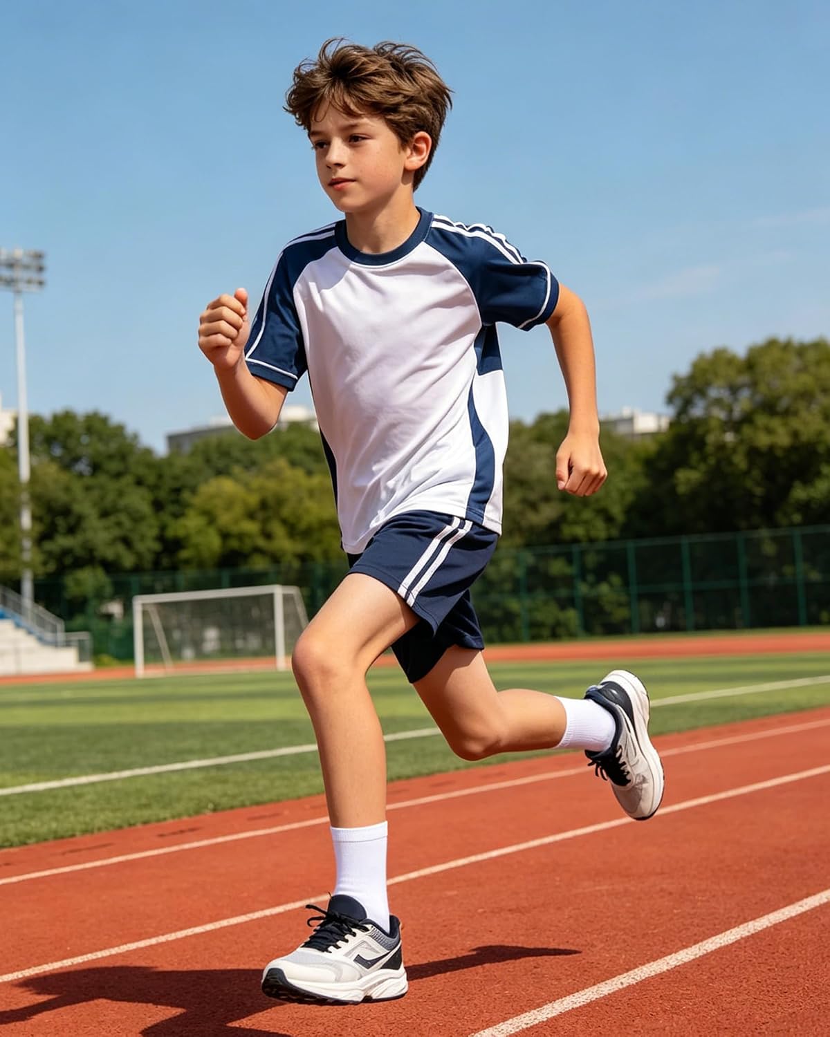 8 Pairs Kids Socks for Boys Girls Crew Dress Athletic School Cotton Socks