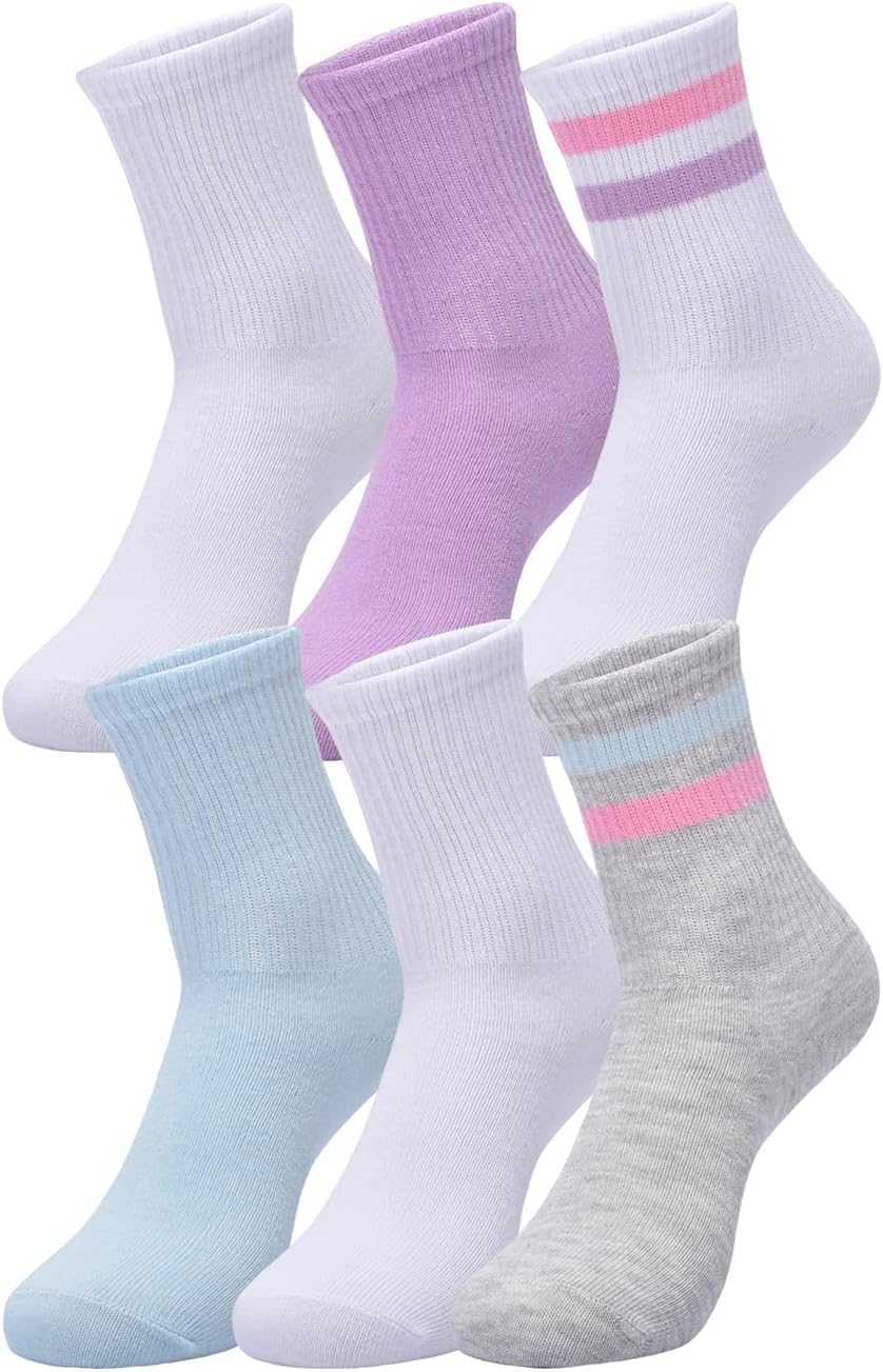 GAP Girls' Crew Socks, Multi-pack Kids Socks, Soft & Stretchy, Comfortable