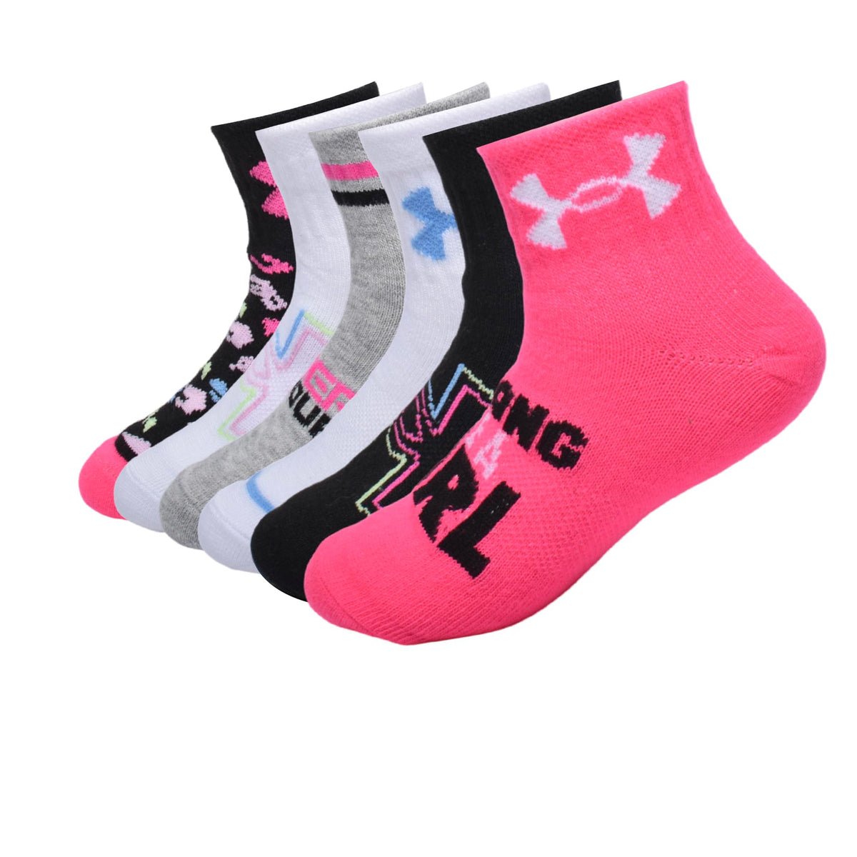 Under Armour girls Multi Pack Quarter Sock