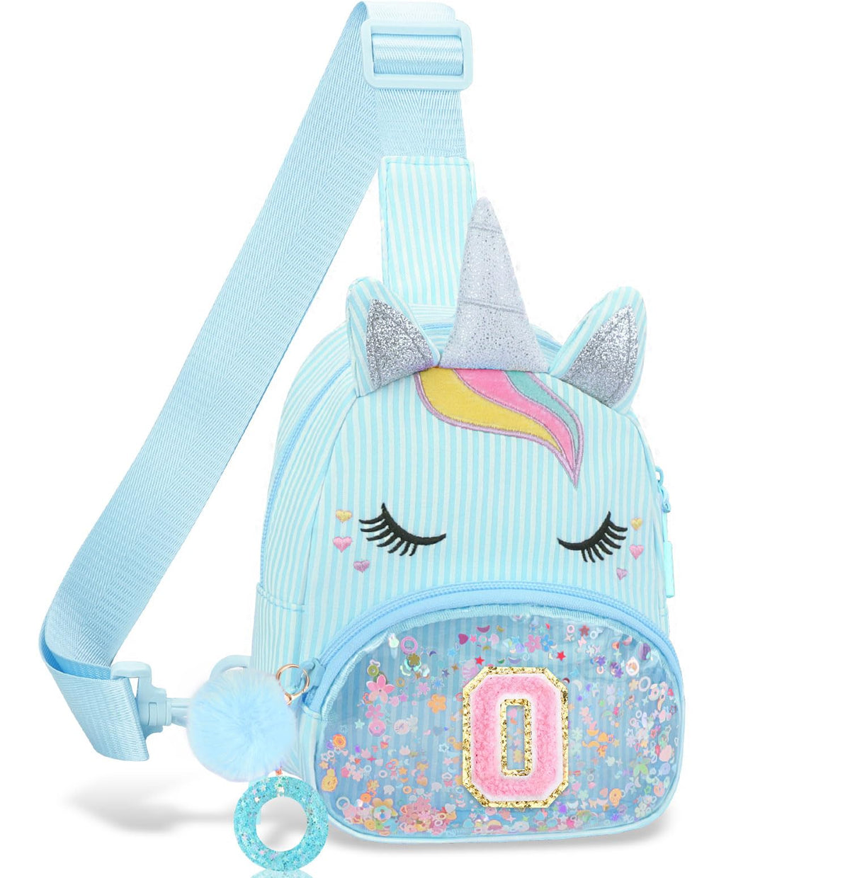Girls Birthday Gifts for Kids - Initial Pink Small Sling Bags for Girl Fanny Pack Belt Bag for Crossbody Bags Purse for Kids Little Girl Gifts Pink A