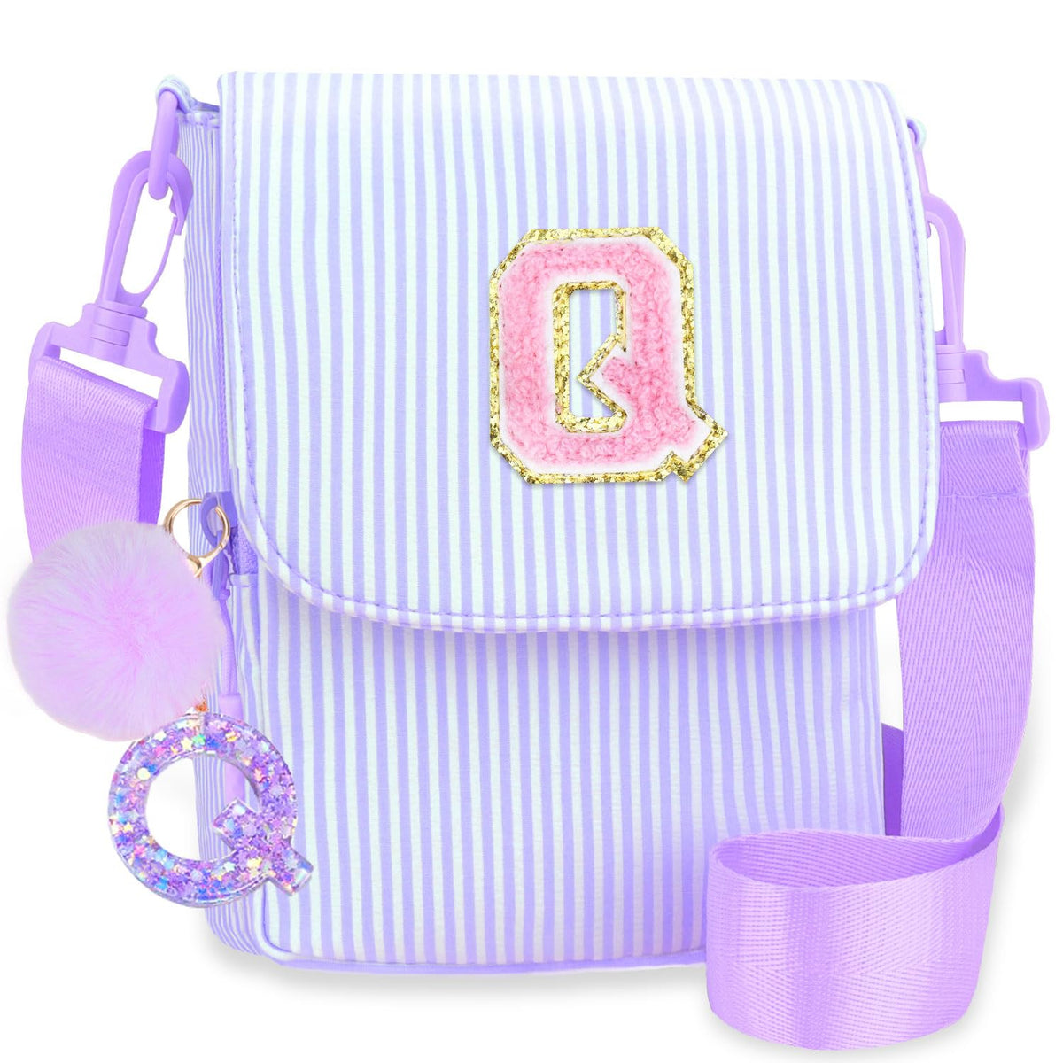Crossbody Purse for Teen Girls Gifts - Girls Cell Phone Crossbody for Initial Kids Purse with Card Slots Personalized Pink R